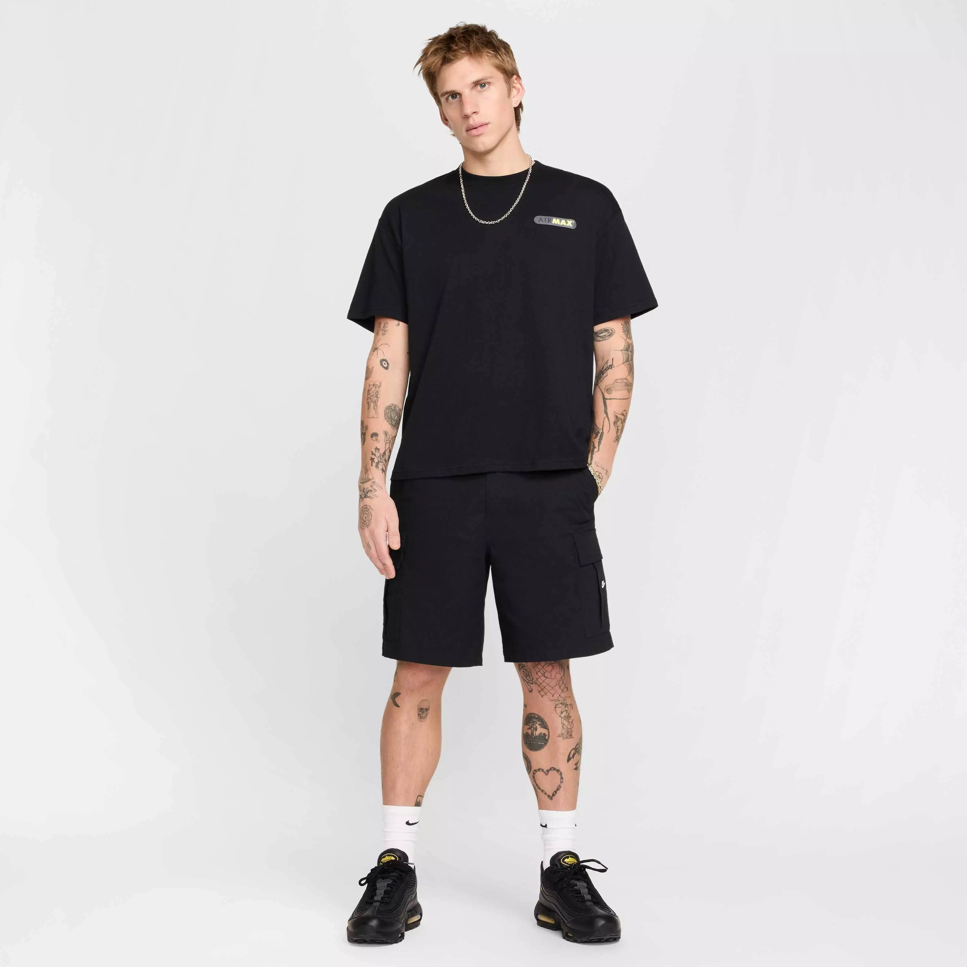 Nike Men's Sportswear Max90 FW Connect 2 T-Shirt - BLACK