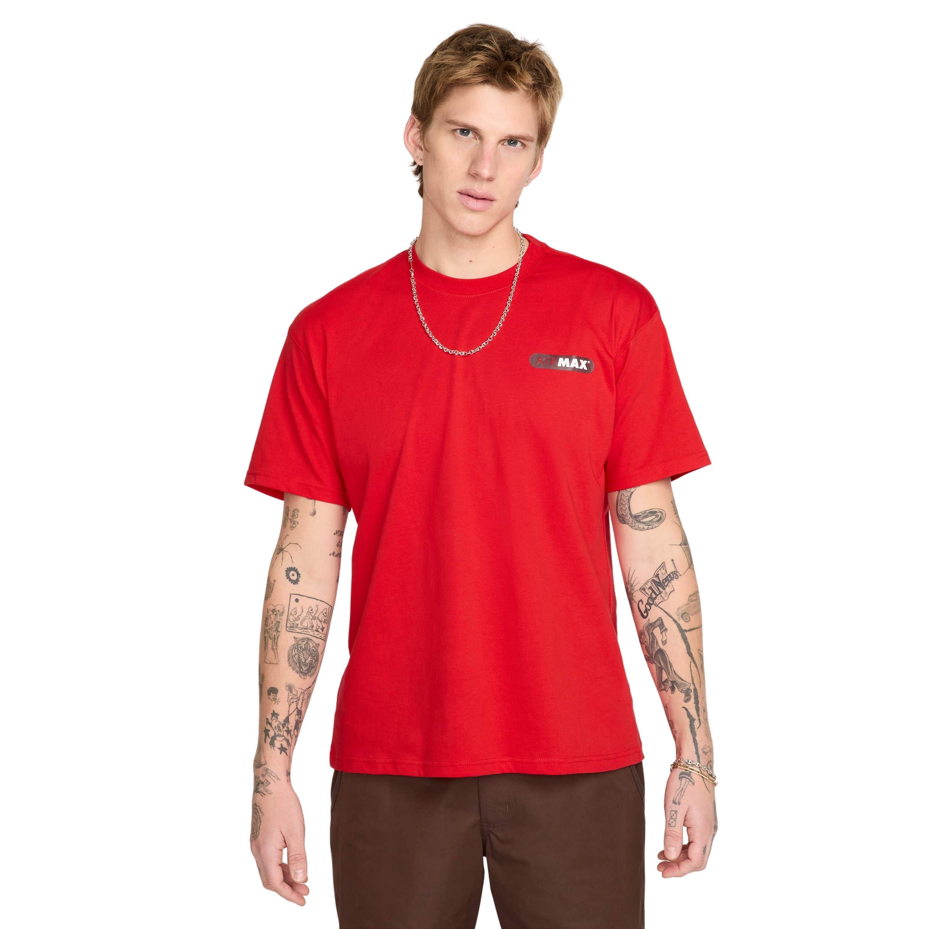 Nike Men's Sportswear Max90 FW Connect 2 T-Shirt - RED Thumbnail View 1