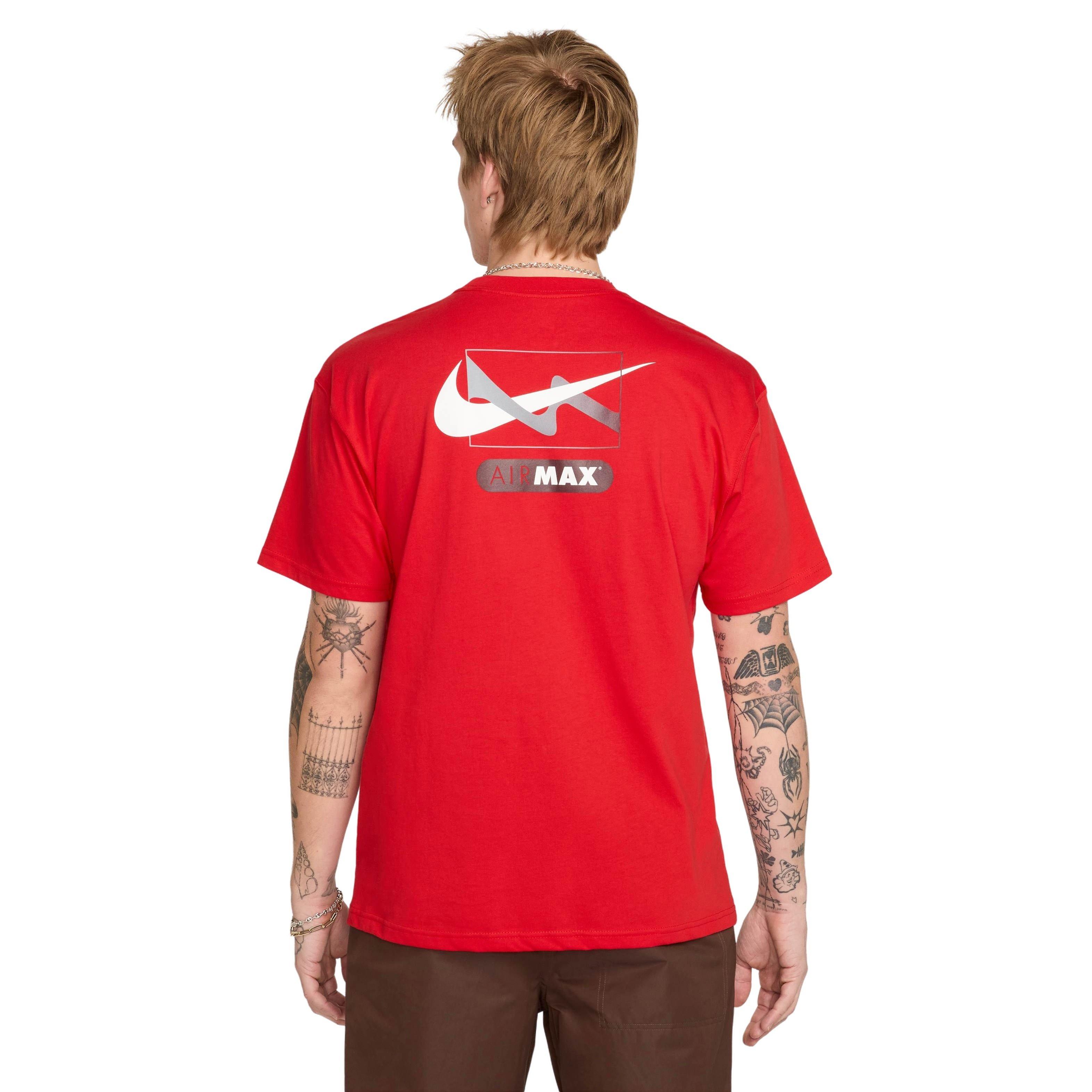 Nike Men's Sportswear Max90 FW Connect 2 T-Shirt - RED Thumbnail View 2
