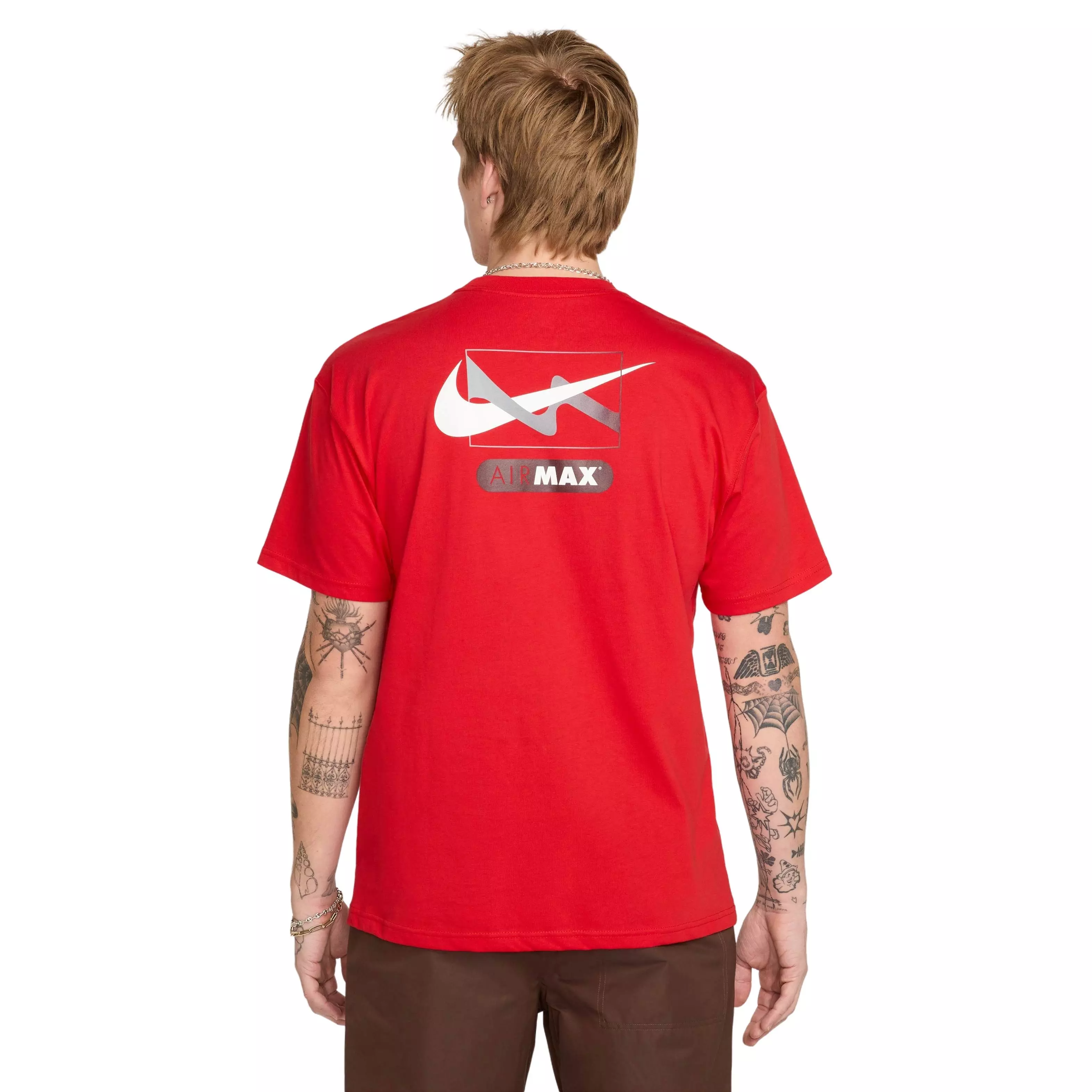 Nike Men's Sportswear Max90 FW Connect 2 T-Shirt - RED