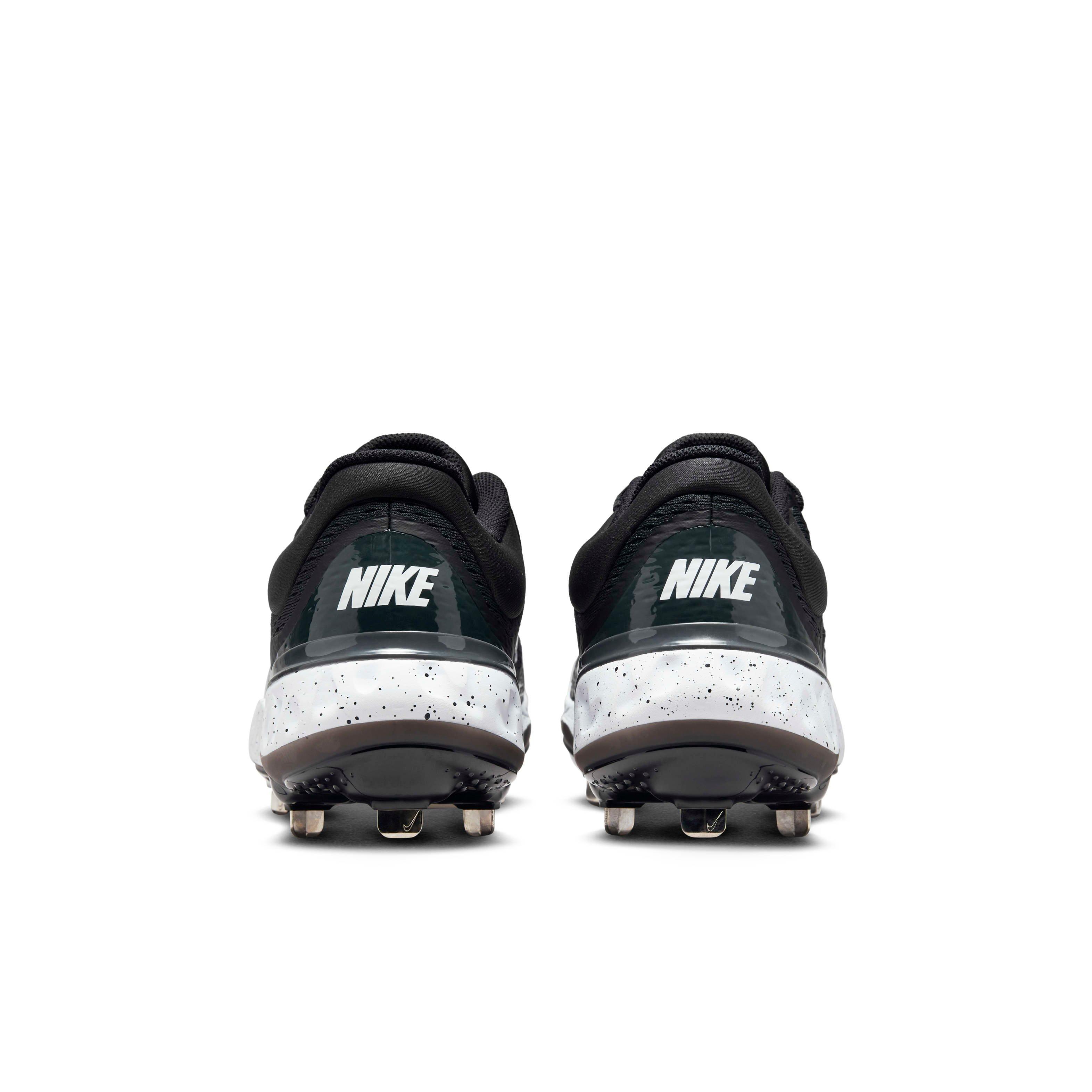 Nike Alpha Huarache Elite 4 Low MCS "Black/Dark Smoke Grey/White" Men's Baseball Cleat - BLACK/DK GREY/WHITE Thumbnail View 5