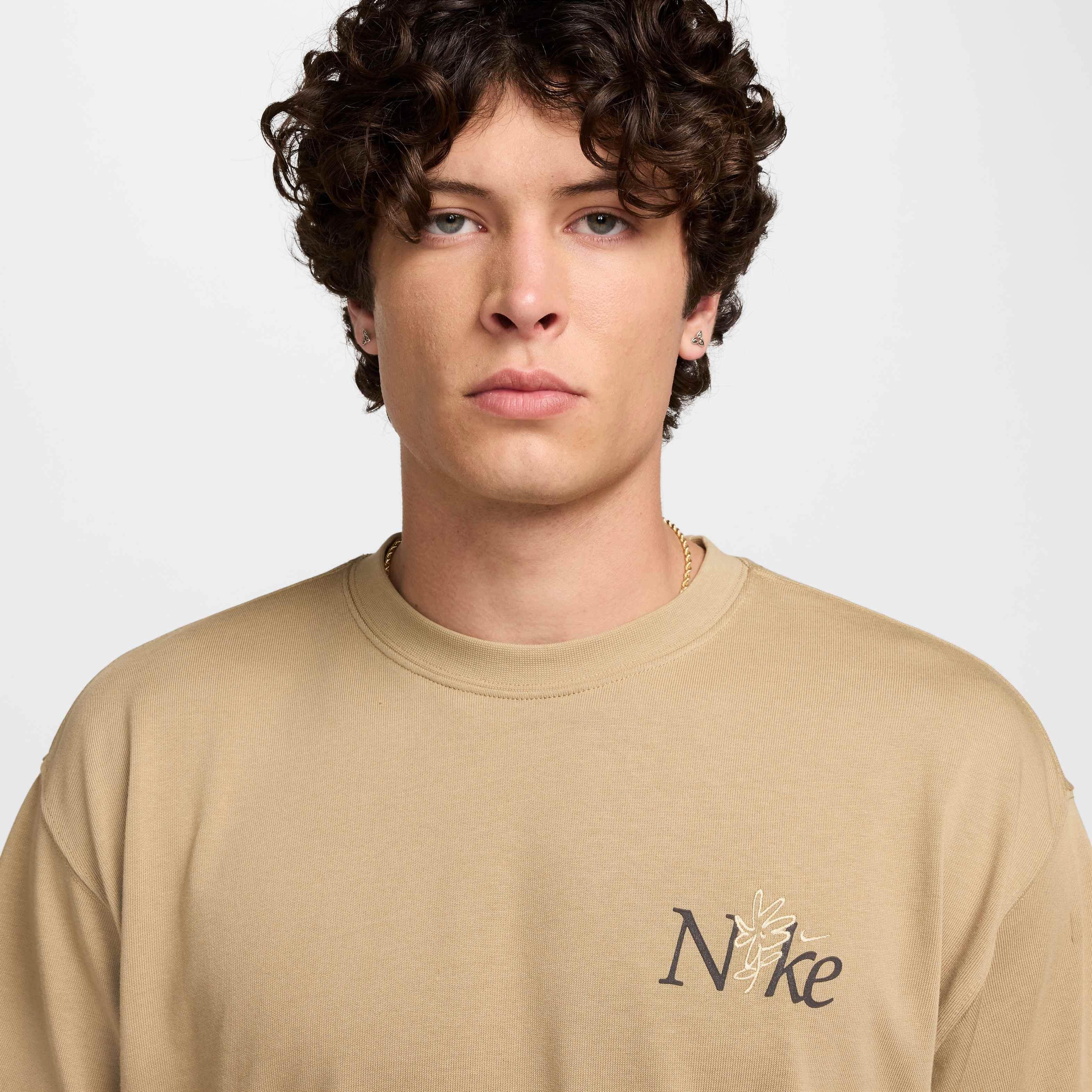 Nike Unisex Sportswear Max90 LBR Craft T-Shirt - BEIGE Thumbnail View 3