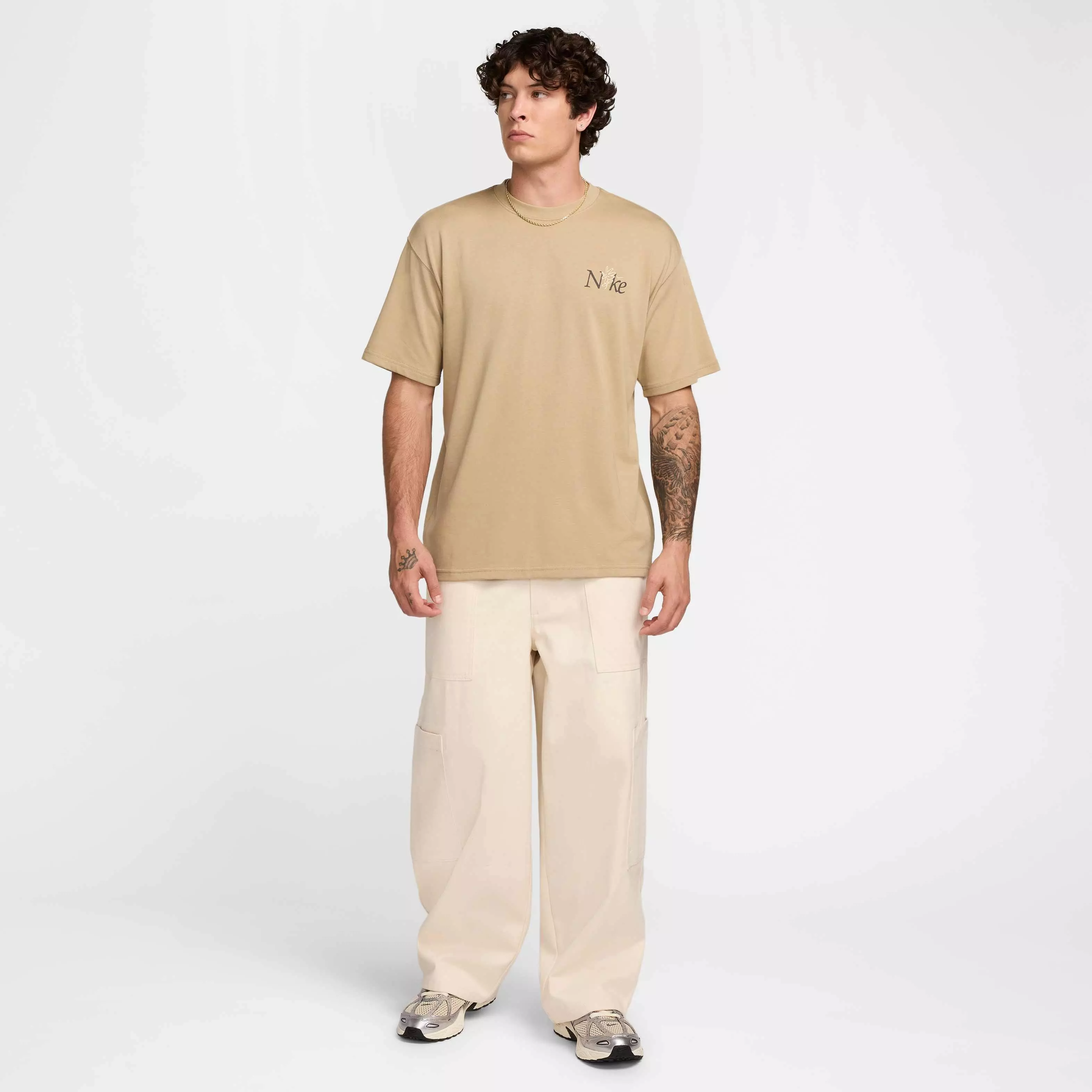 Nike Unisex Sportswear Max90 LBR Craft T-Shirt - BEIGE