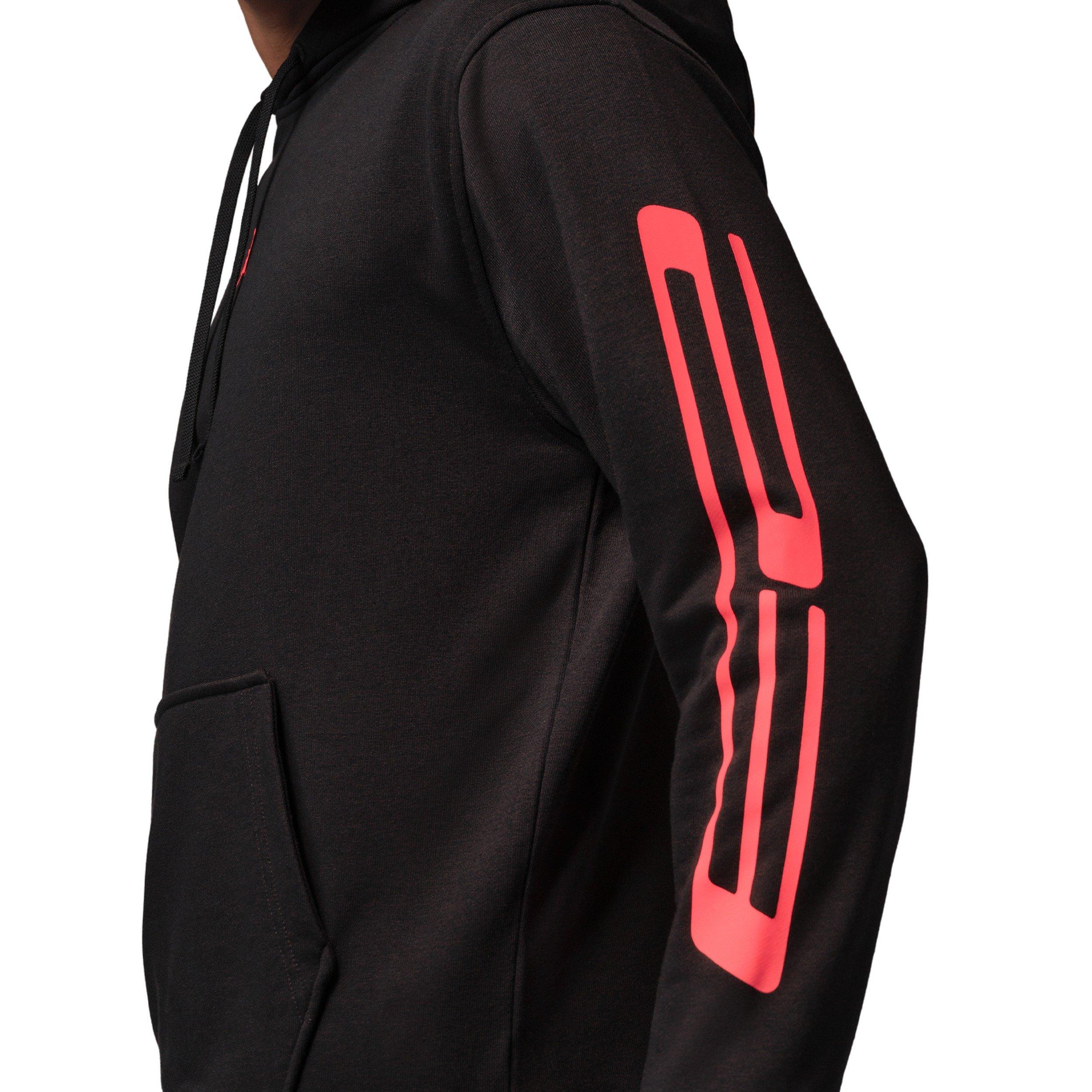 Jordan Men's Sport Crossover Dri-FIT Fleece Graphic Pullover Hoodie - BLACK Thumbnail View 5