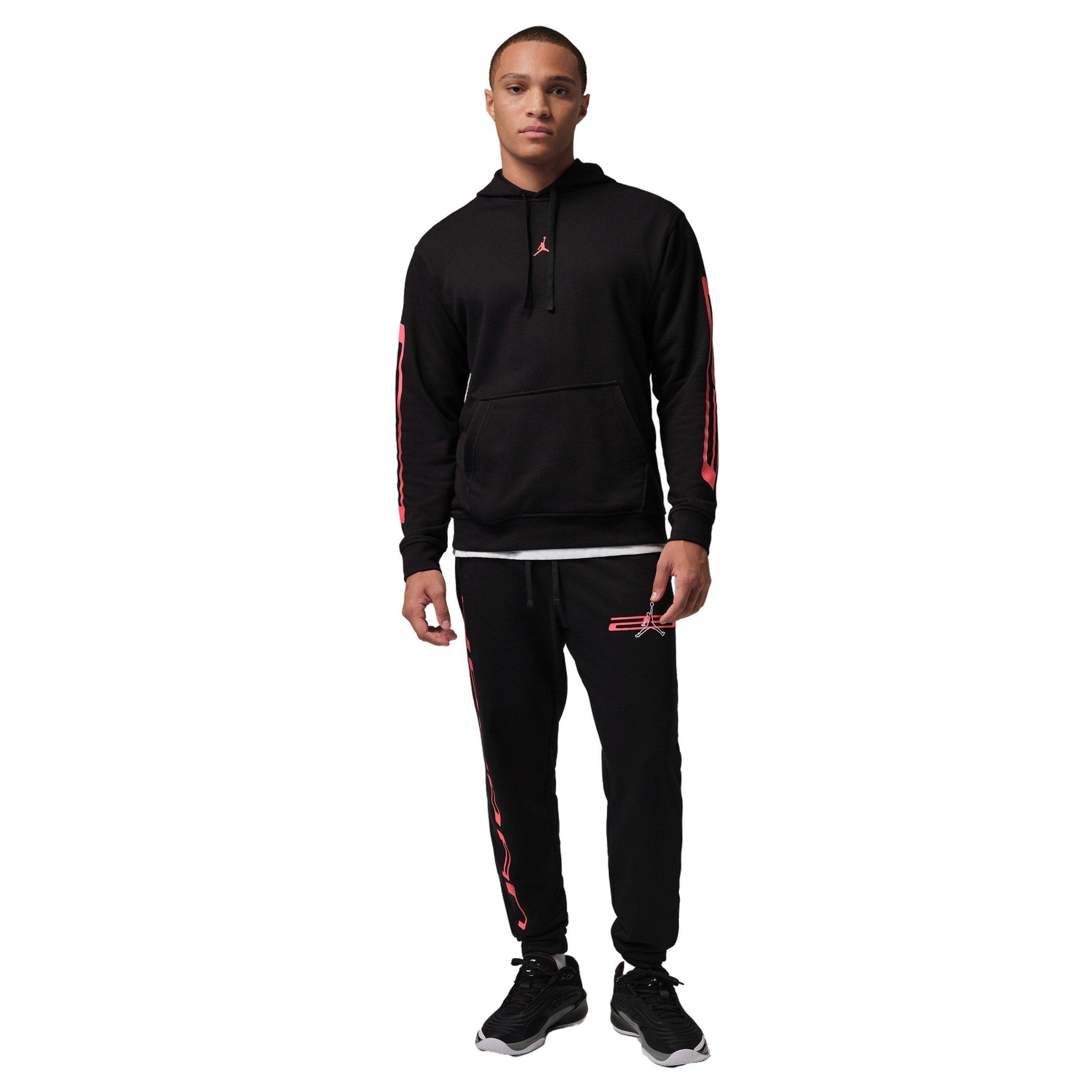 Jordan Men's Sport Crossover Dri-FIT Fleece Graphic Pullover Hoodie - BLACK Thumbnail View 7