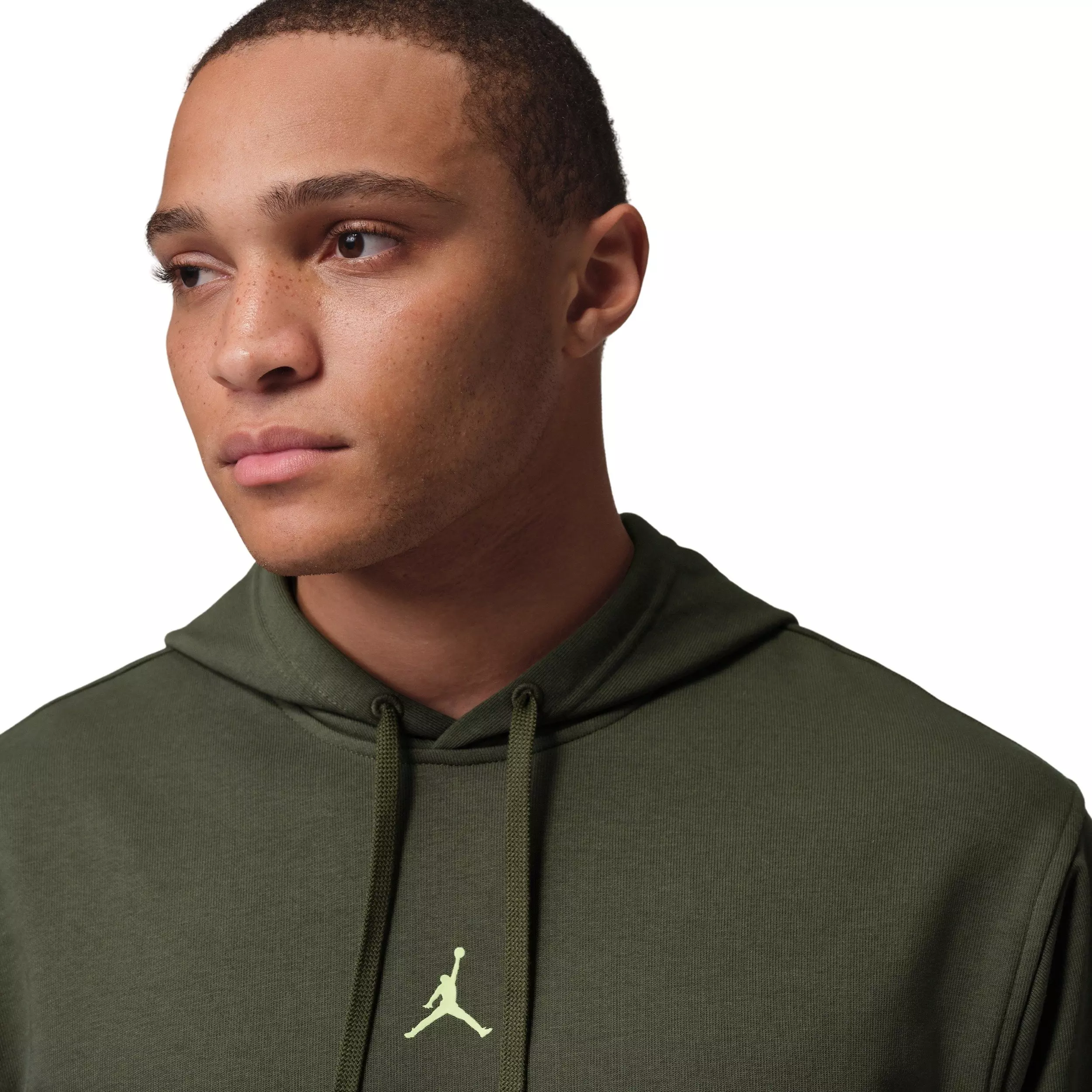 Jordan Men's Sport Crossover Dri-FIT Fleece Graphic Pullover Hoodie - GREEN