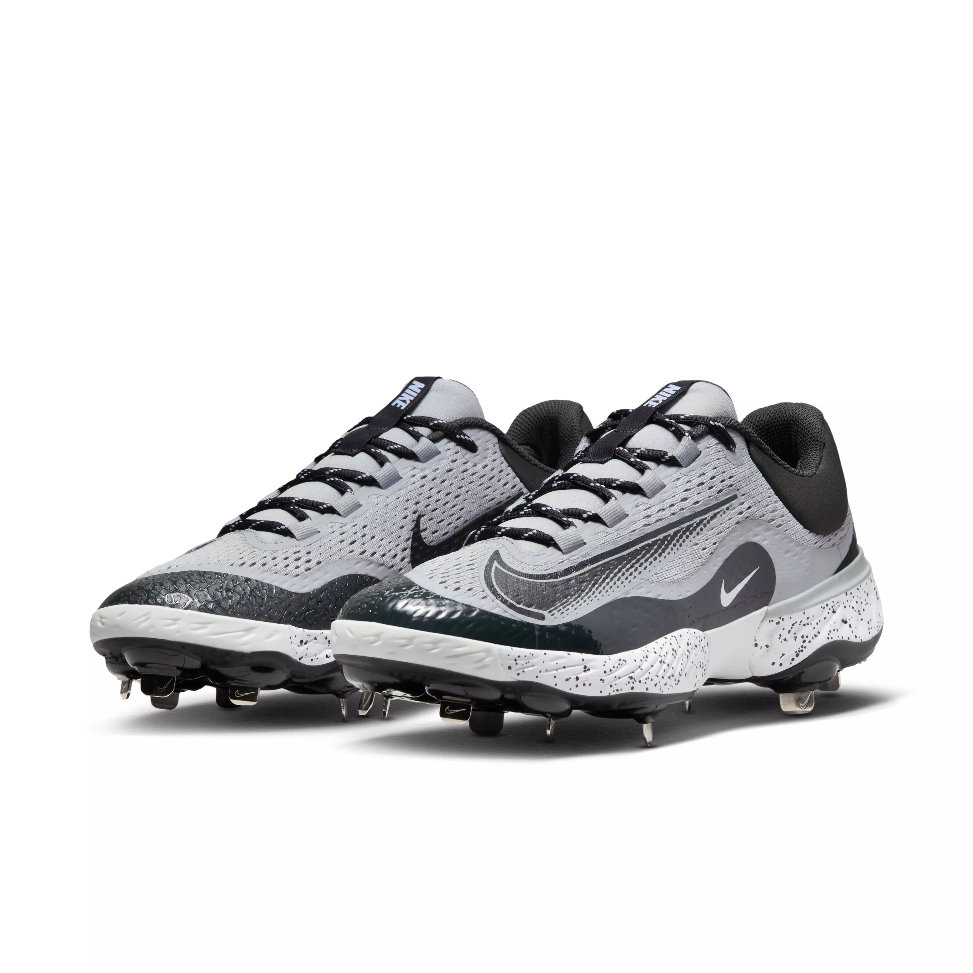 Nike Alpha Huarache Elite 4 Low MCS "Wolf Grey/White/Dark Smoke Grey" Men's Baseball Cleat - GREY/WHITE/DK GREY