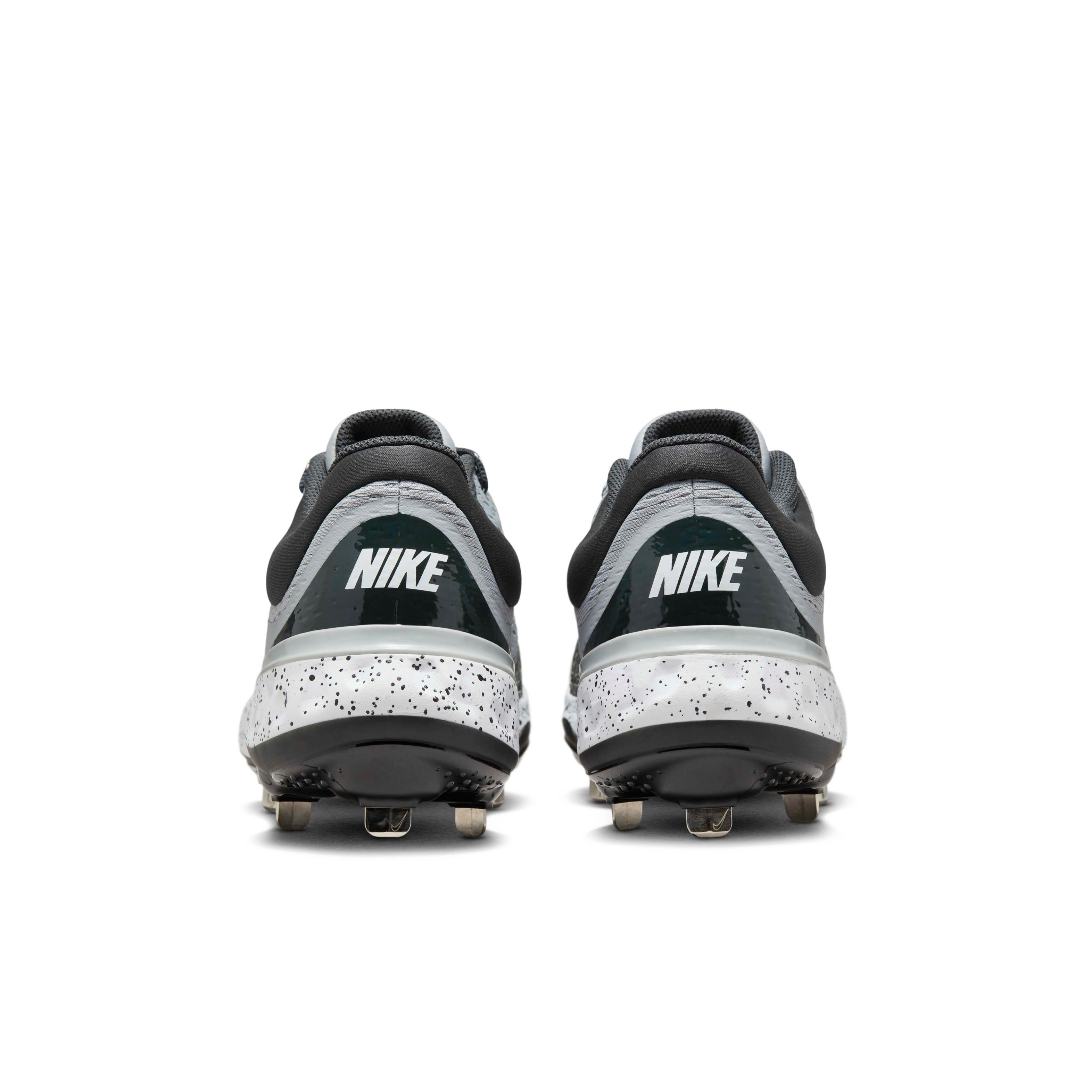 Nike Alpha Huarache Elite 4 Low MCS "Wolf Grey/White/Dark Smoke Grey" Men's Baseball Cleat - GREY/WHITE/DK GREY Thumbnail View 5