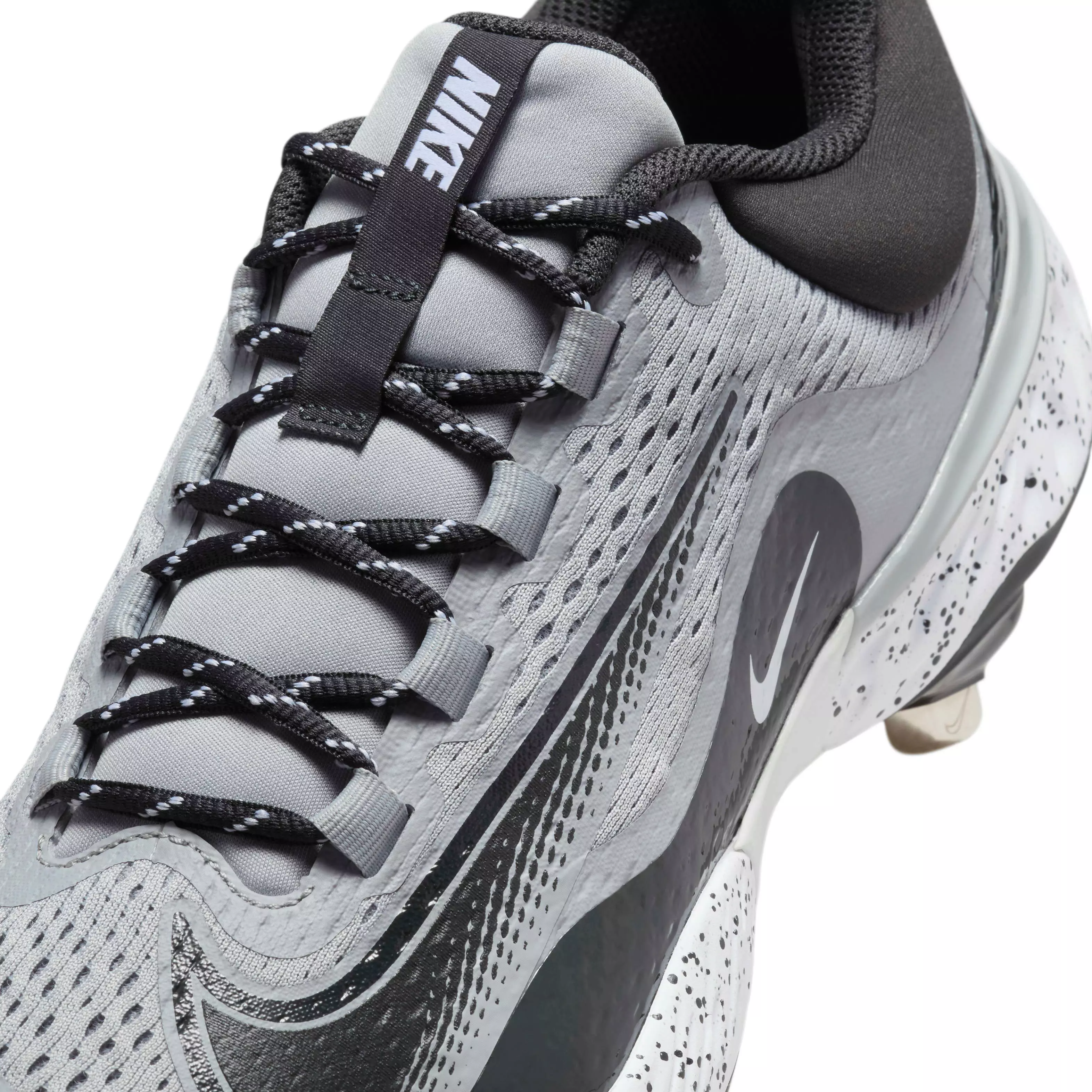 Nike Alpha Huarache Elite 4 Low MCS "Wolf Grey/White/Dark Smoke Grey" Men's Baseball Cleat - GREY/WHITE/DK GREY