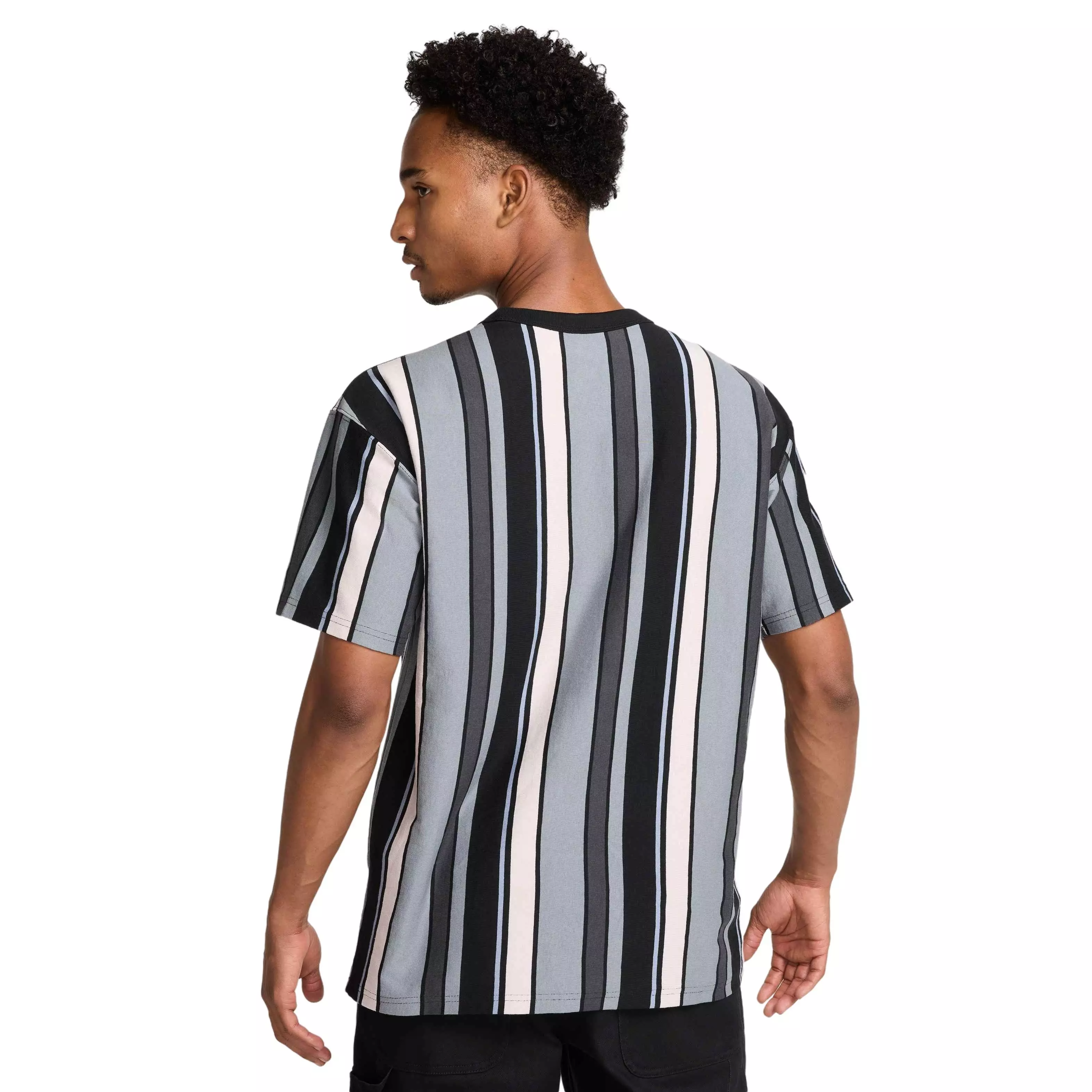 Nike Unisex Sportswear Max90 Stripe Craft T-Shirt -Black - BLACK