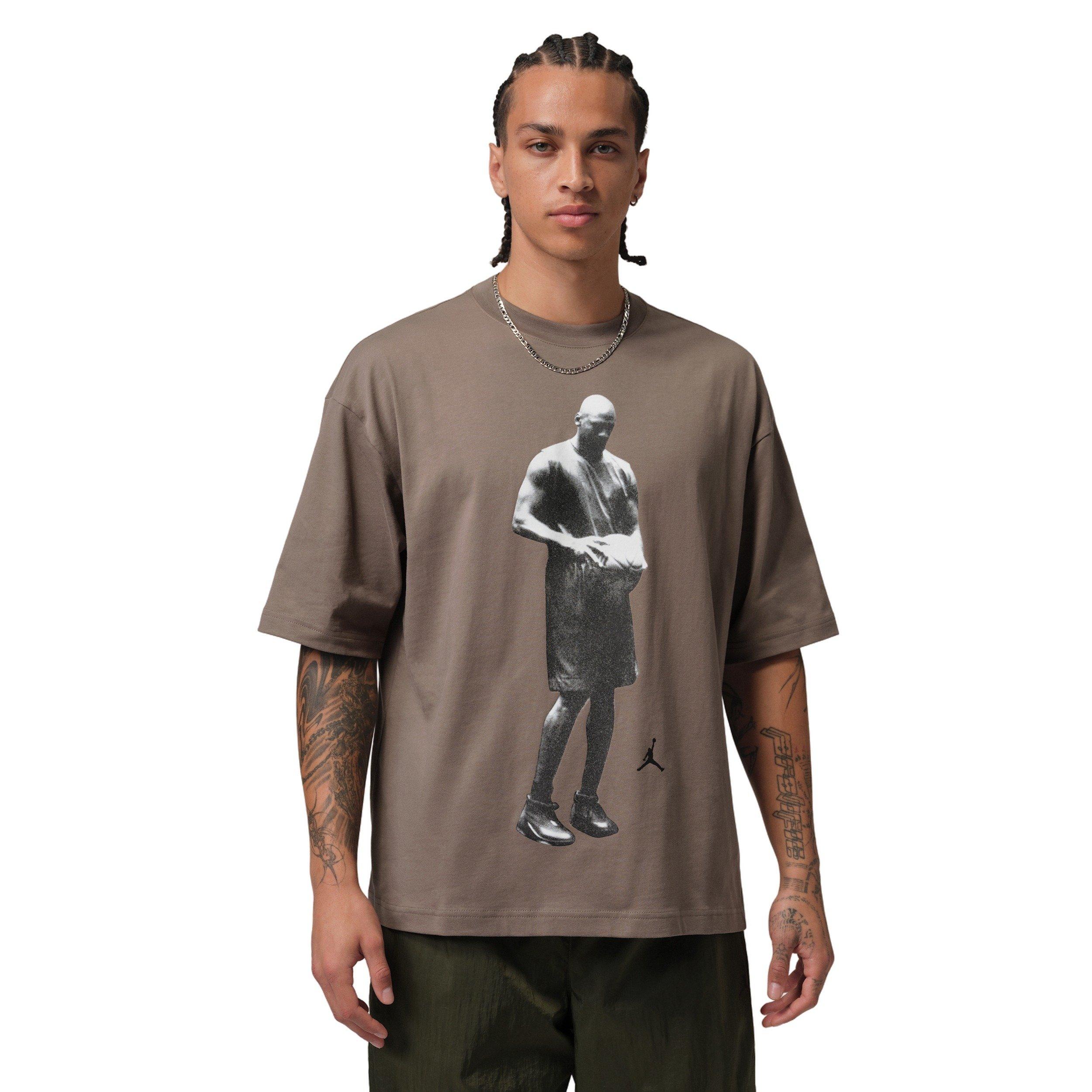 Jordan Men's Sport Dri-FIT Statement Graphic SS Crew T-Shirt - BROWN Thumbnail View 1