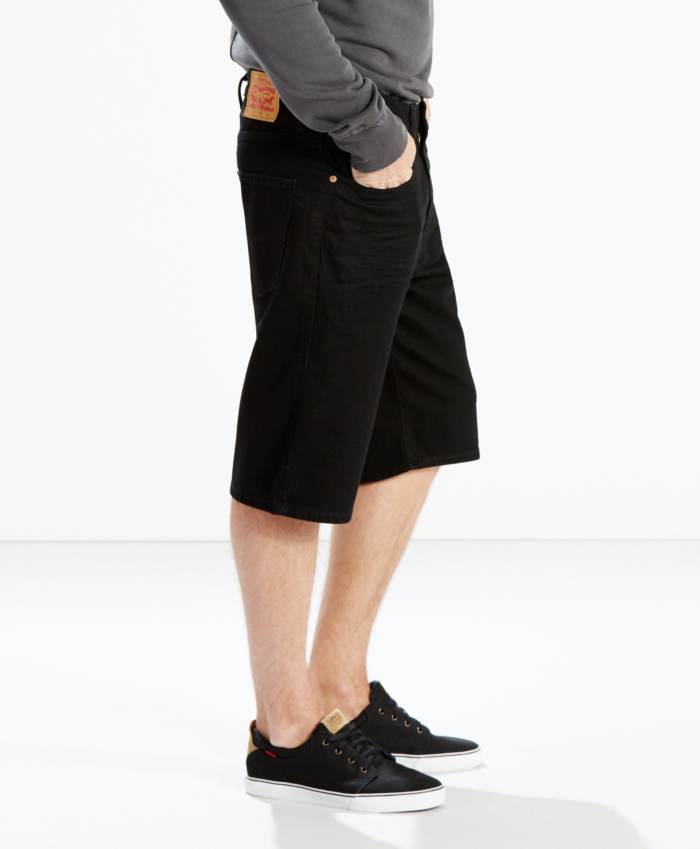 Levi's Men's 569 Loose Straight Fit 3D Shorts (Big and Tall) - BLACK Thumbnail View 3