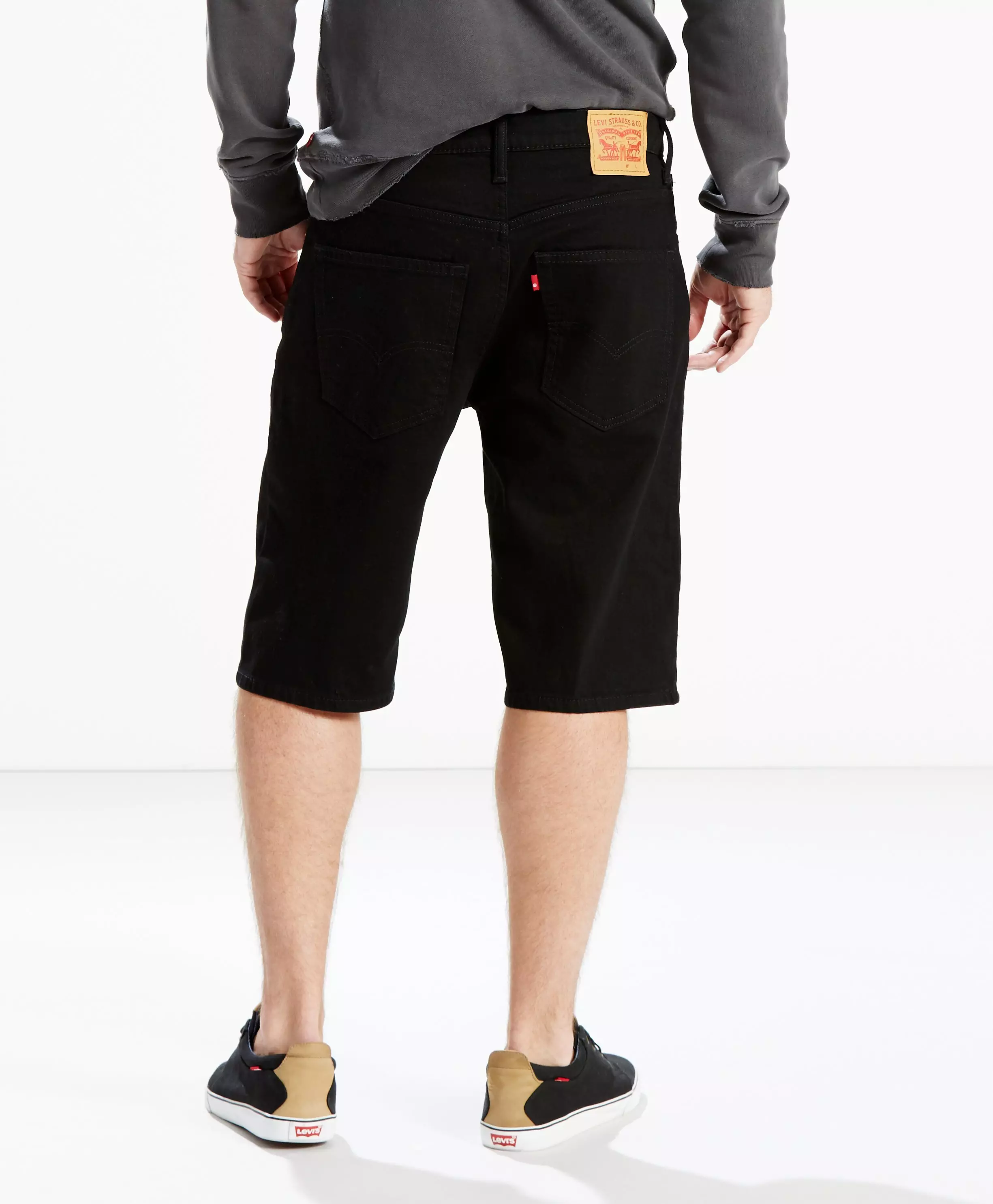 Levi's Men's 569 Loose Straight Fit 3D Shorts (Big and Tall) - BLACK