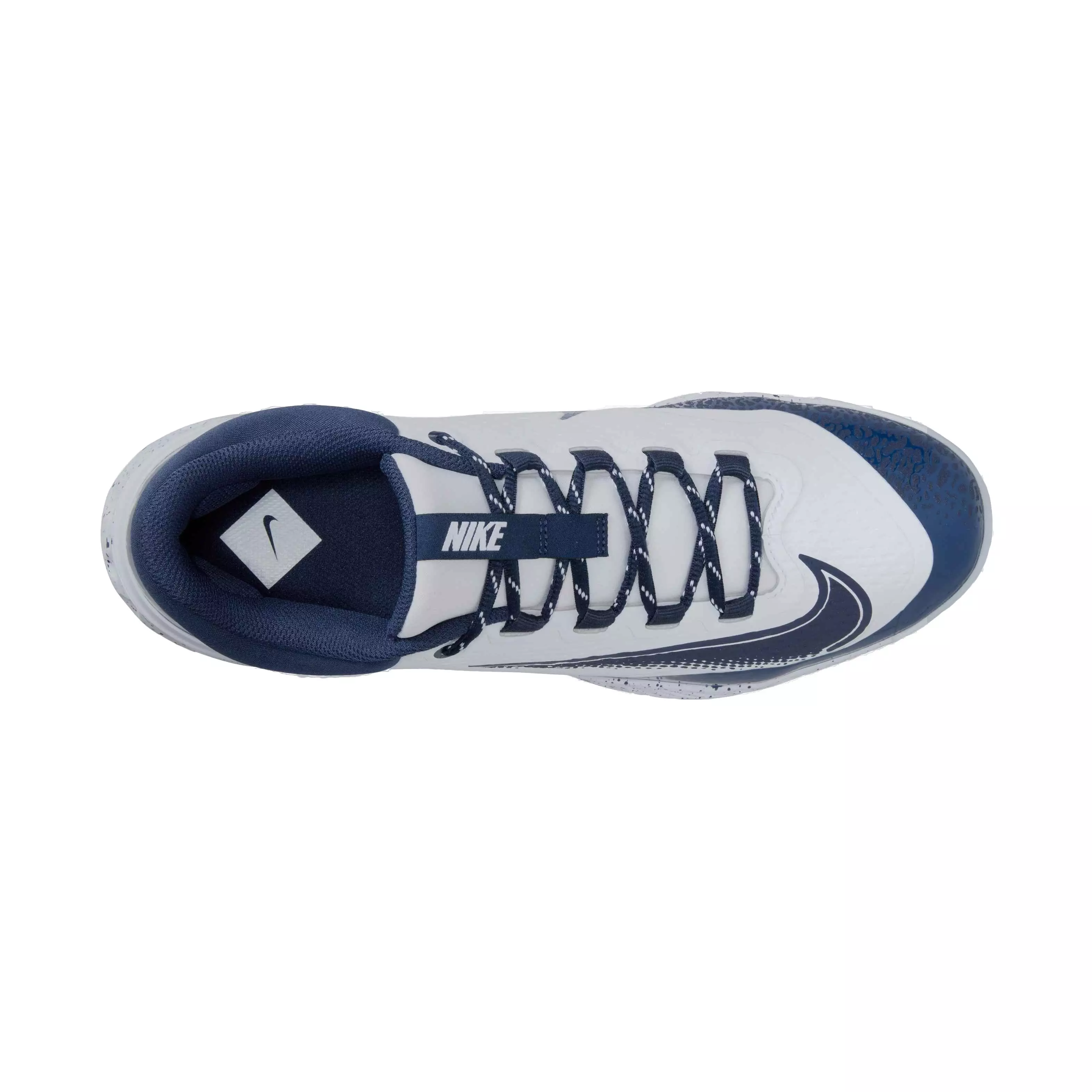 Nike Alpha Huarache Elite 4 Low MCS "White/Navy" Men's Baseball Cleat - WHITE/NAVY