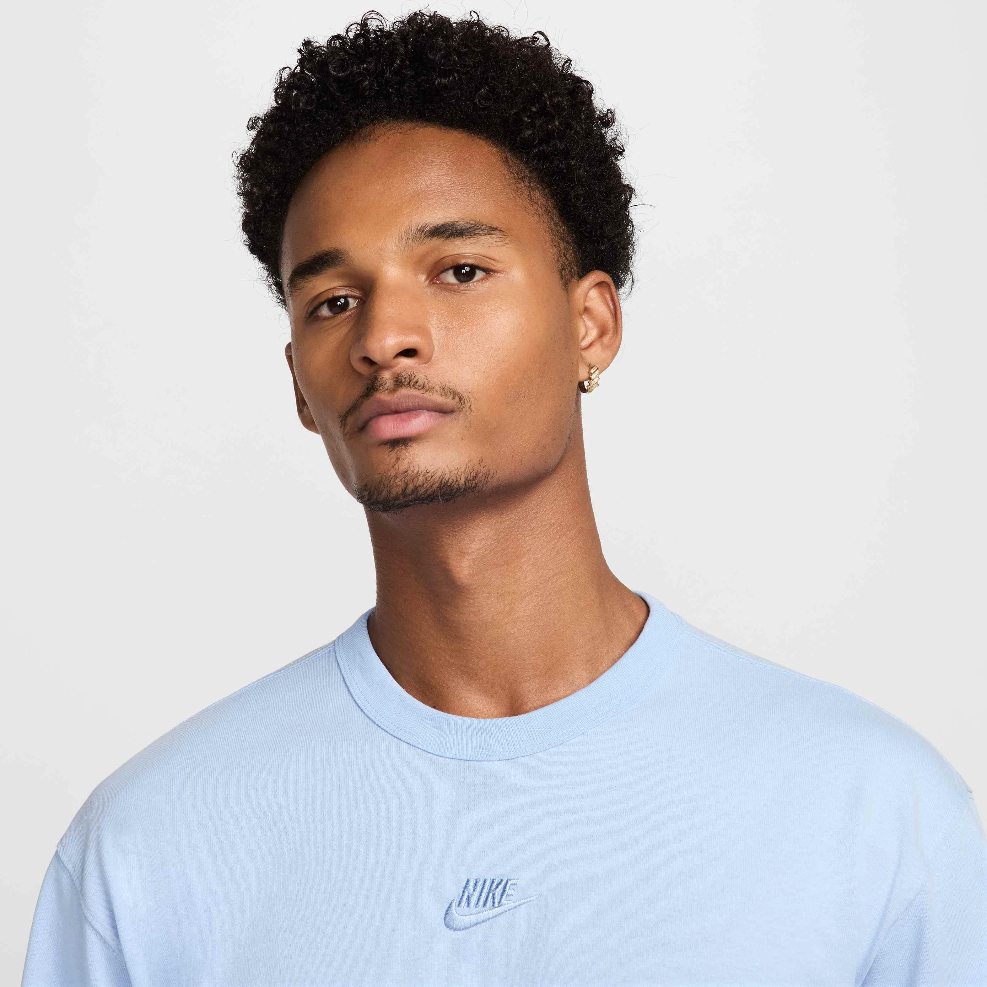 Nike Men's Sportswear Premium Essentials Long-Sleeve T-Shirt - BLUE Thumbnail View 3