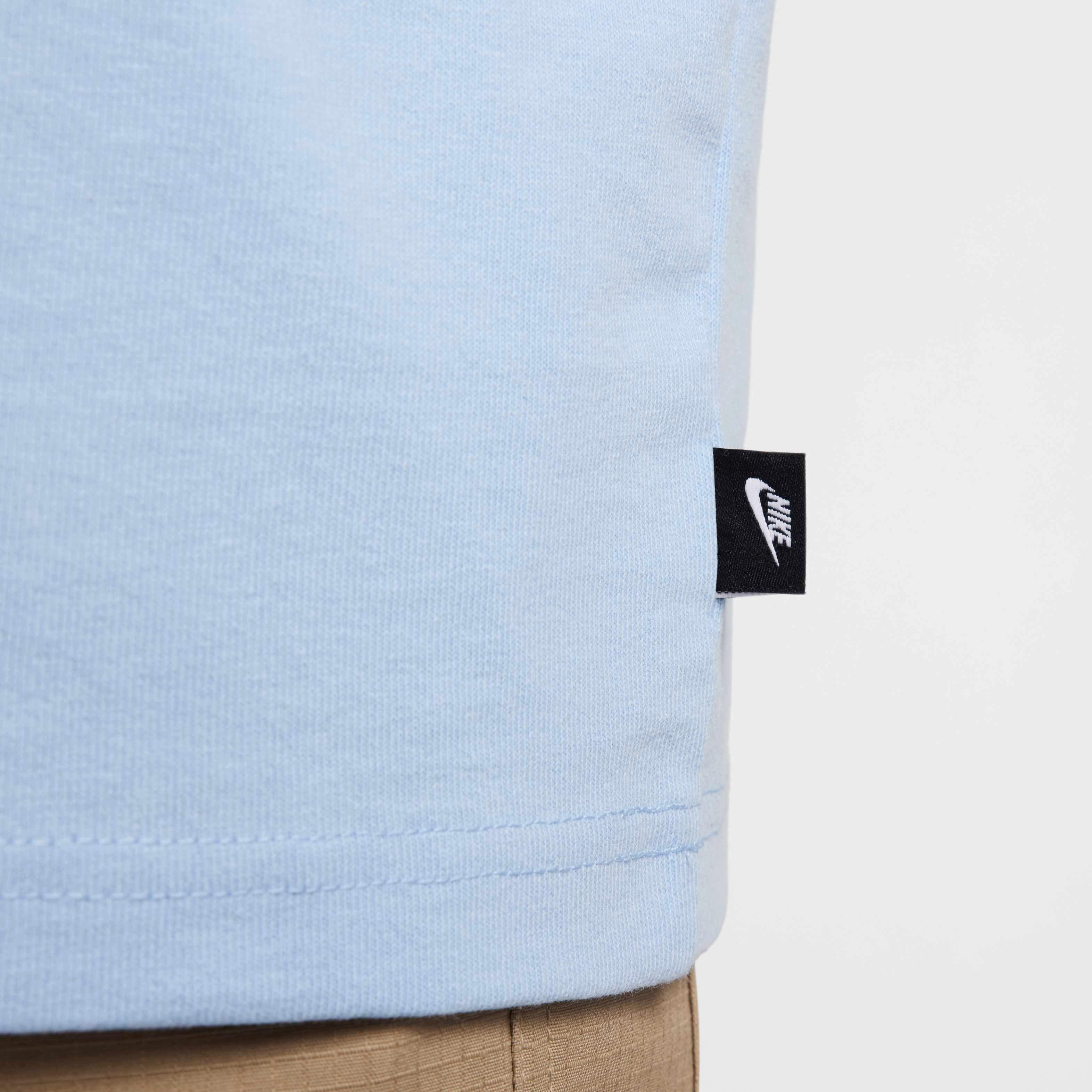 Nike Men's Sportswear Premium Essentials Long-Sleeve Loose T-Shirt - BLUE Thumbnail View 5