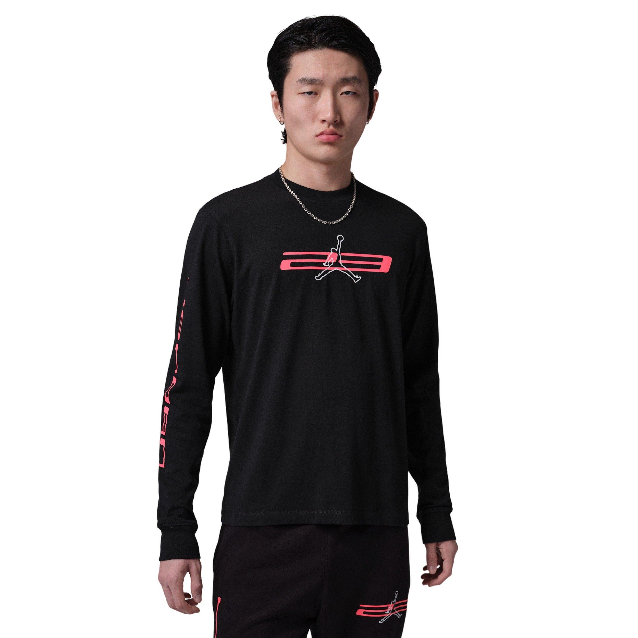 Jordan Men's Sport Dri-FIT Graphic Long Sleeve Crewneck Sweatshirt - BLACK Thumbnail View 1