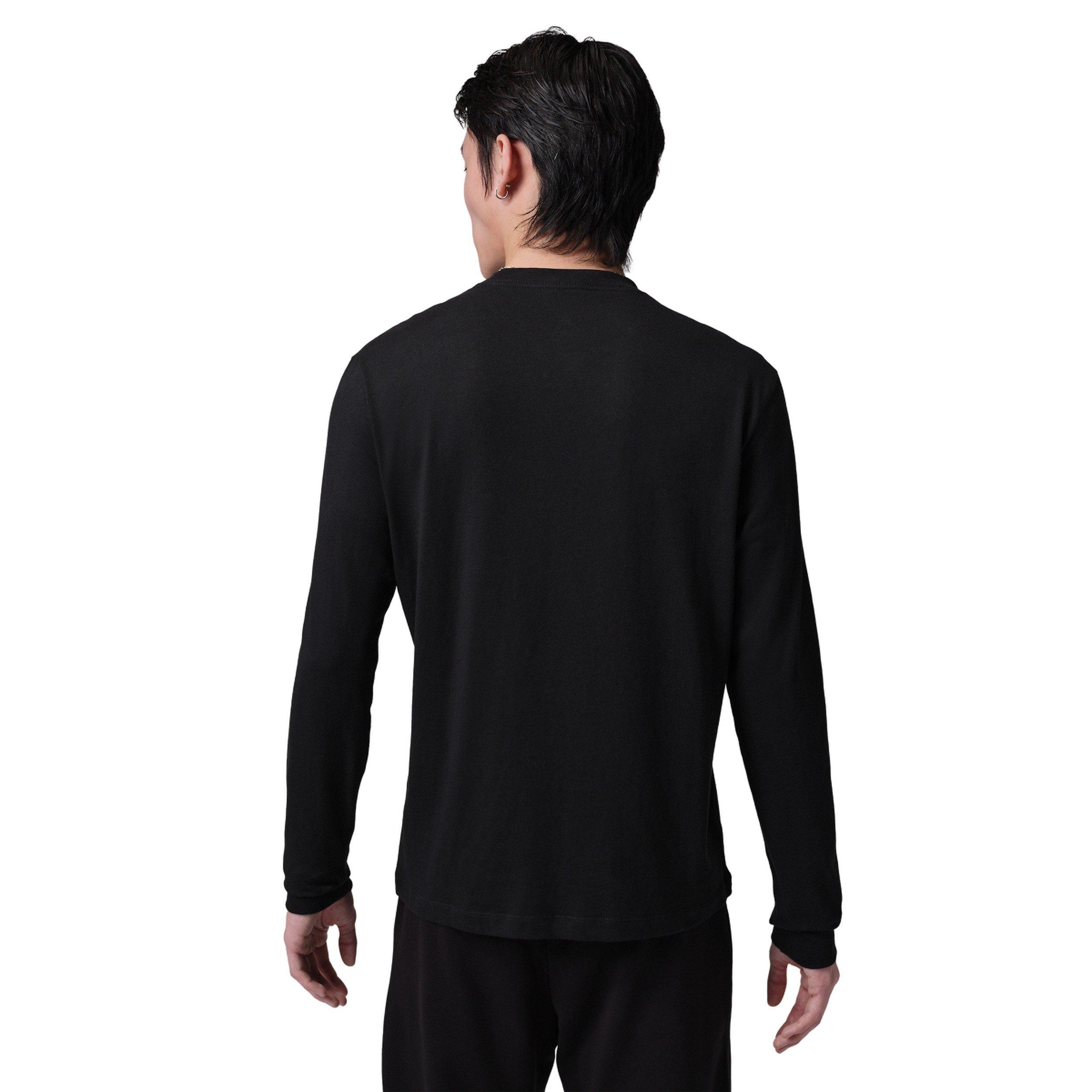 Jordan Men's Sport Dri-FIT Graphic Long Sleeve Crewneck Sweatshirt - BLACK Thumbnail View 2