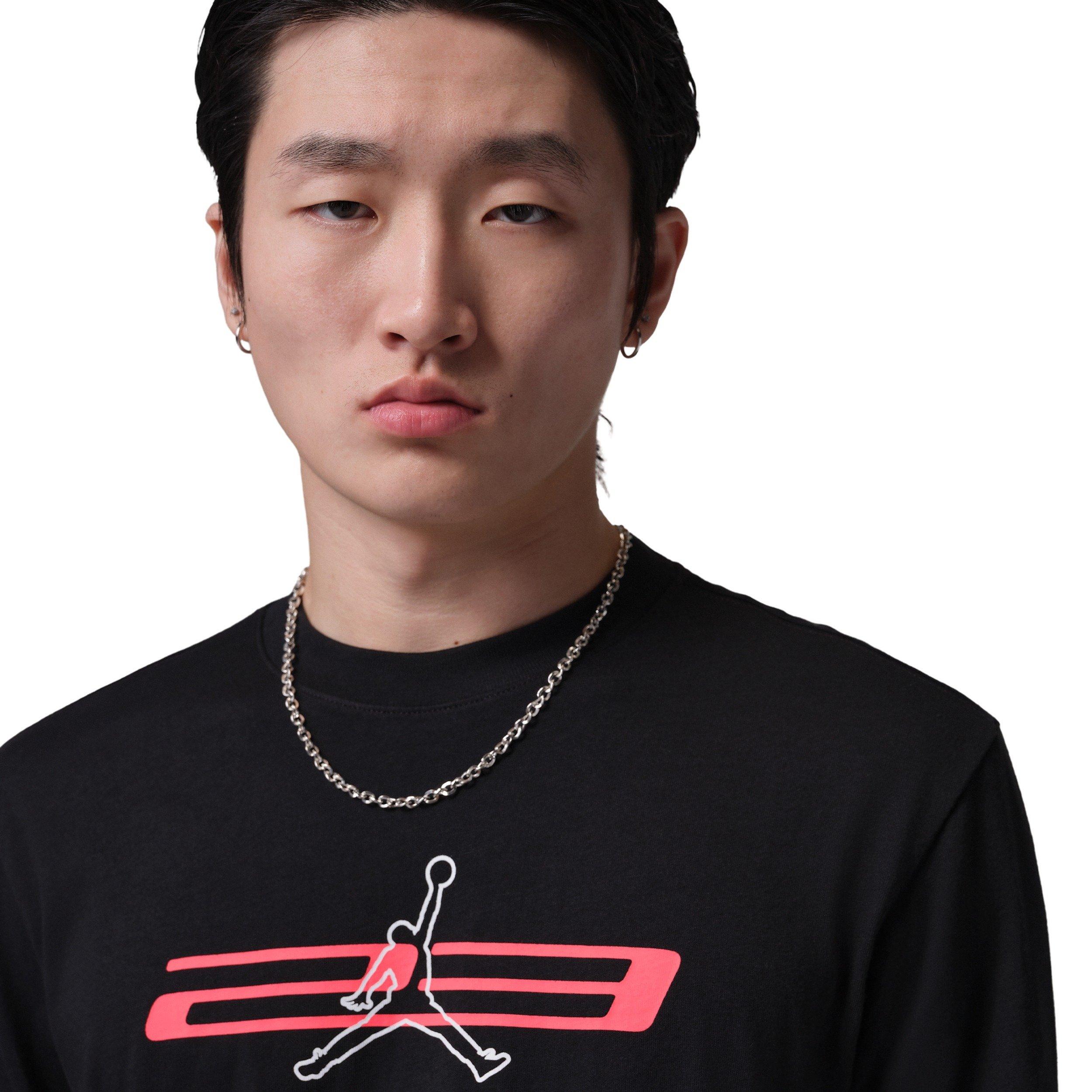 Jordan Men's Sport Dri-FIT Graphic Long Sleeve Crewneck Sweatshirt - BLACK Thumbnail View 3