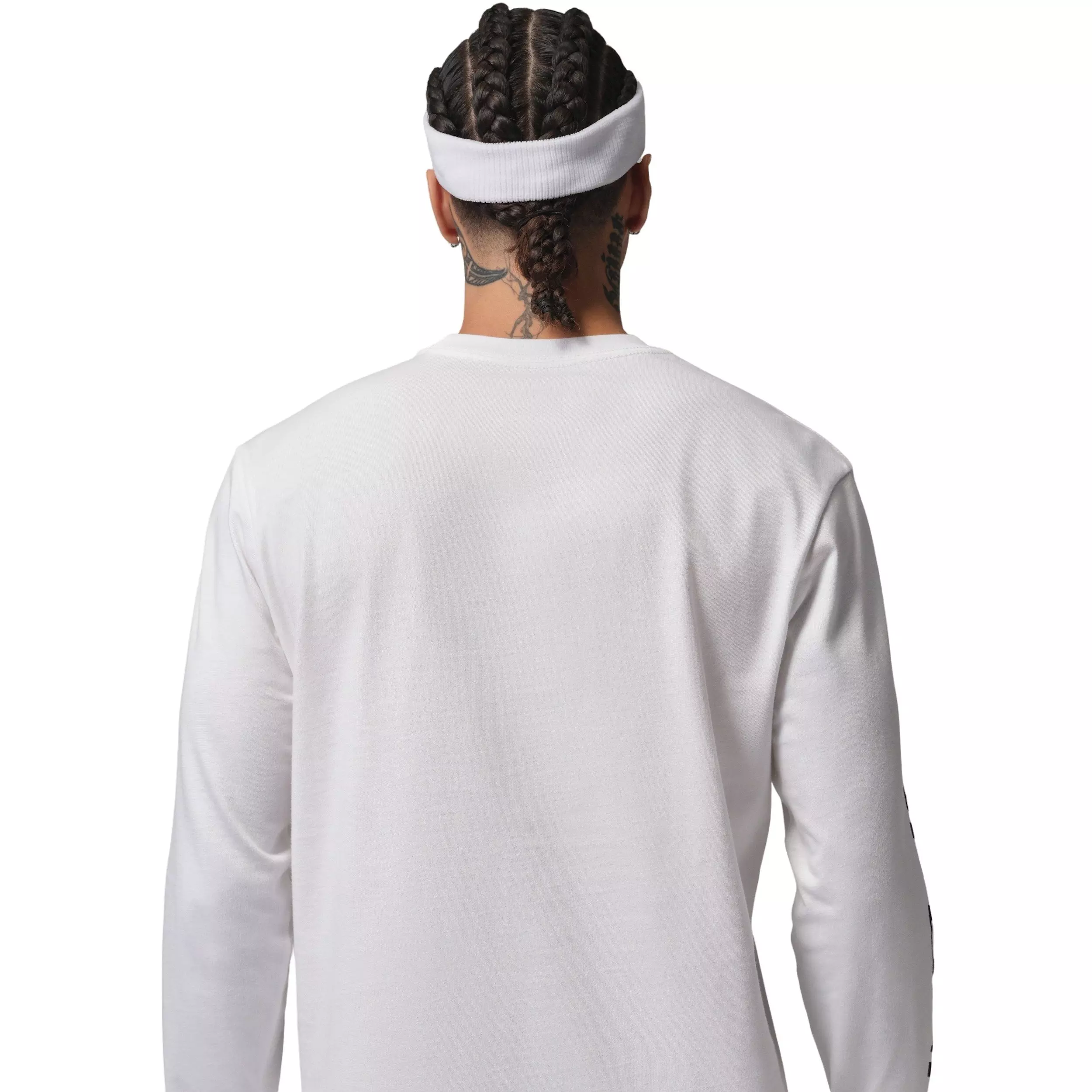 Jordan Men's Sport Dri-FIT Graphic Long Sleeve Crewneck Sweatshirt - WHITE