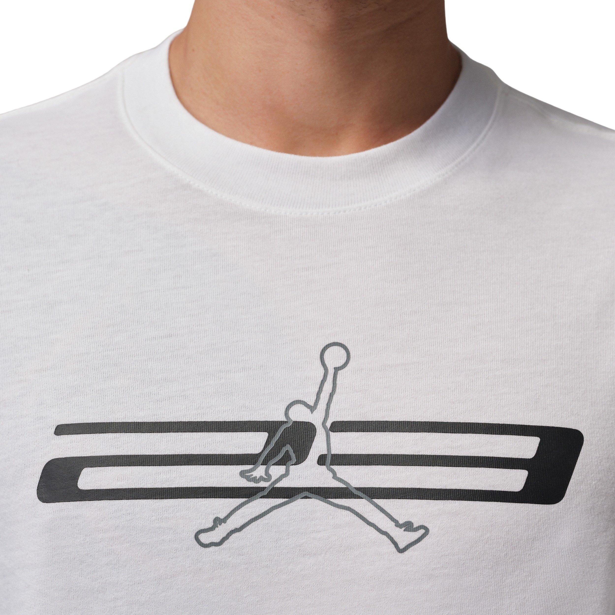 Jordan Men's Sport Dri-FIT Graphic Long Sleeve Crewneck Sweatshirt - WHITE Thumbnail View 4