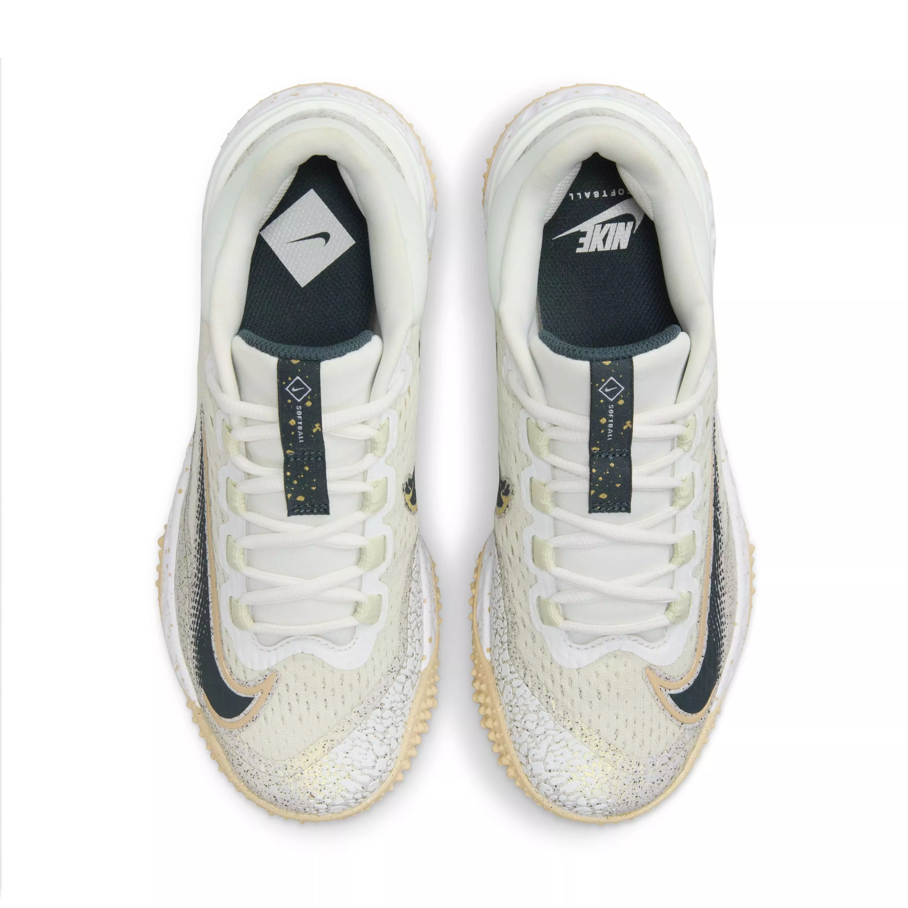 Nike Alpha Huarache Elite 4 Turf "S Glass/Deep Jungle/SSM/Summit White" Women's Softball Shoe - GLASS/JUNGLE/SSM/WHITE