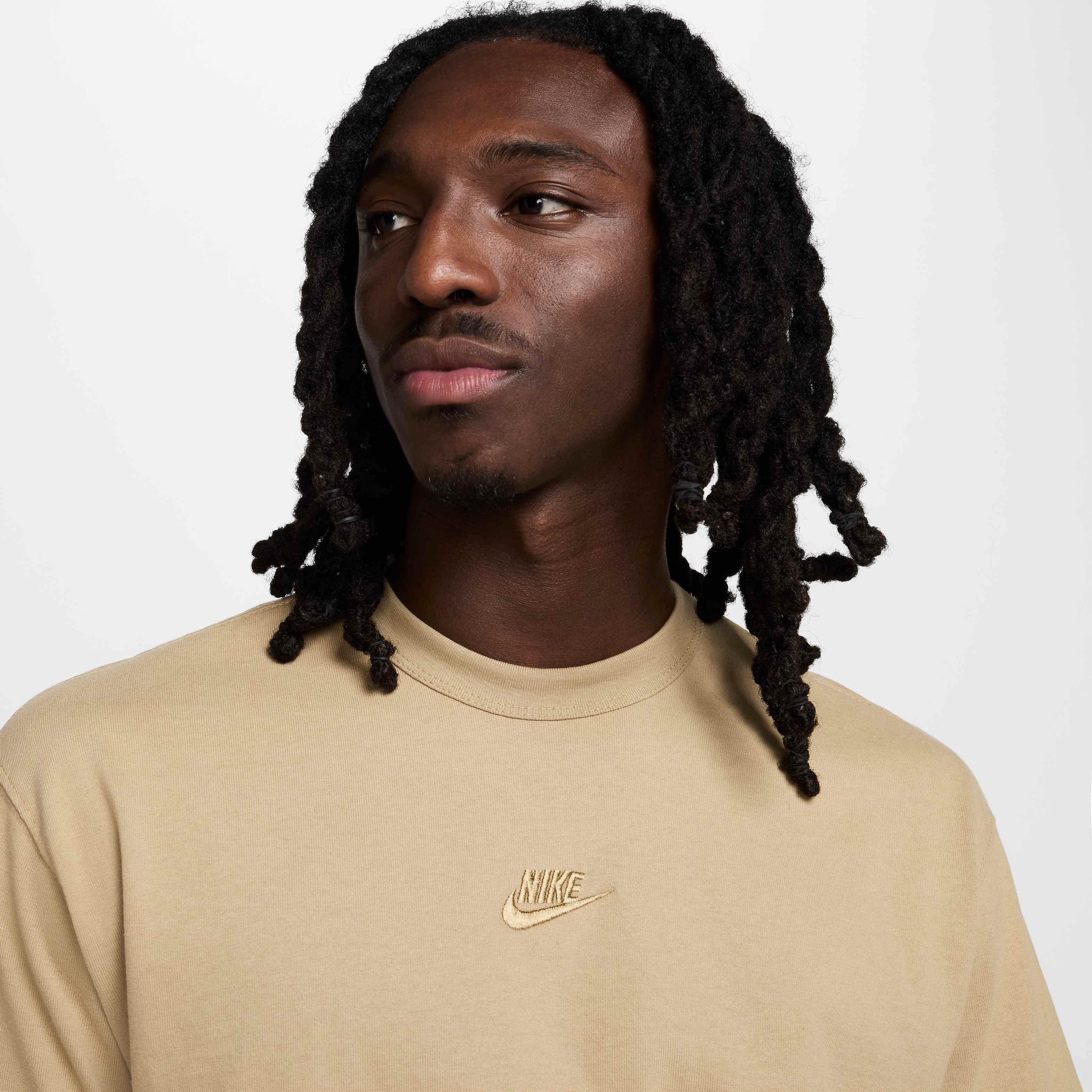Nike Men's Sportswear Premium Essentials T-Shirt - BEIGE Thumbnail View 3