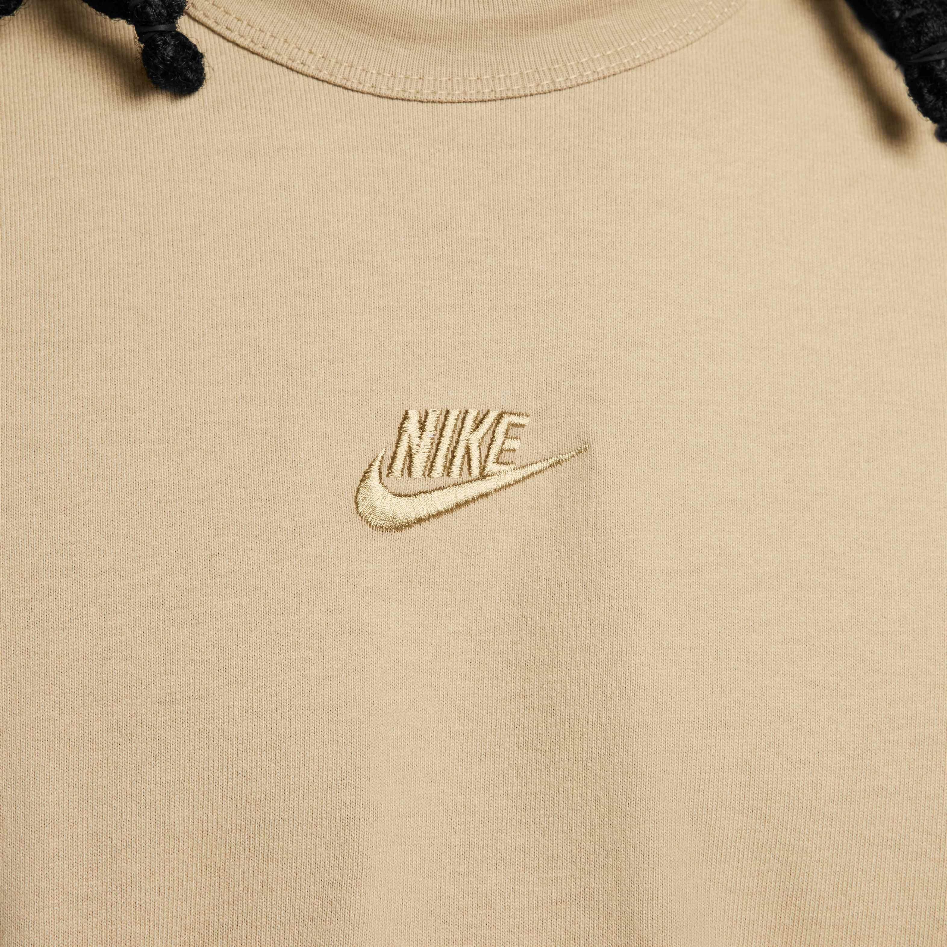 Nike Men's Sportswear Premium Essentials T-Shirt - BEIGE Thumbnail View 4