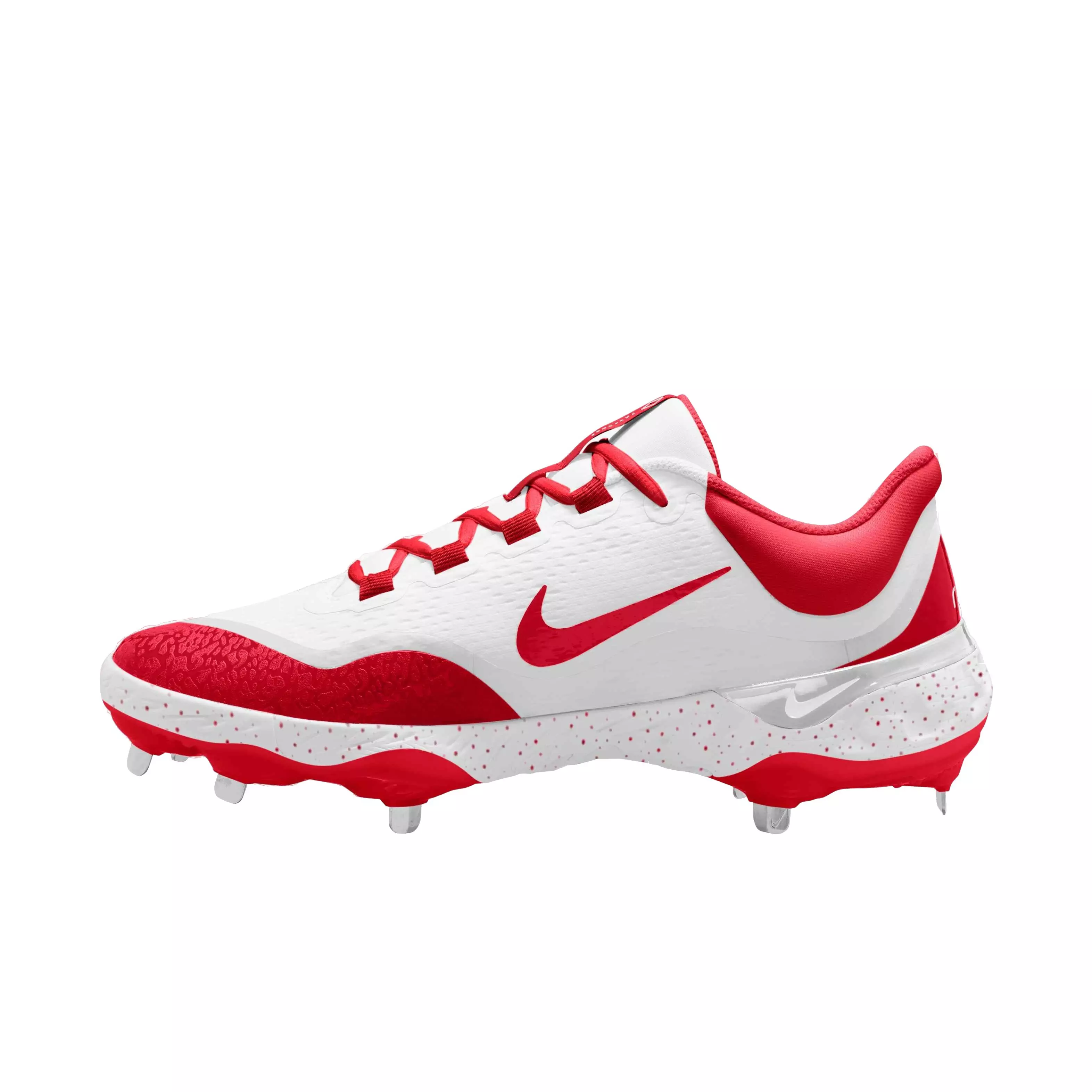 Nike Alpha Huarache Elite 4 Low MCS "White/Red" Men's Baseball Cleat - WHITE/RED