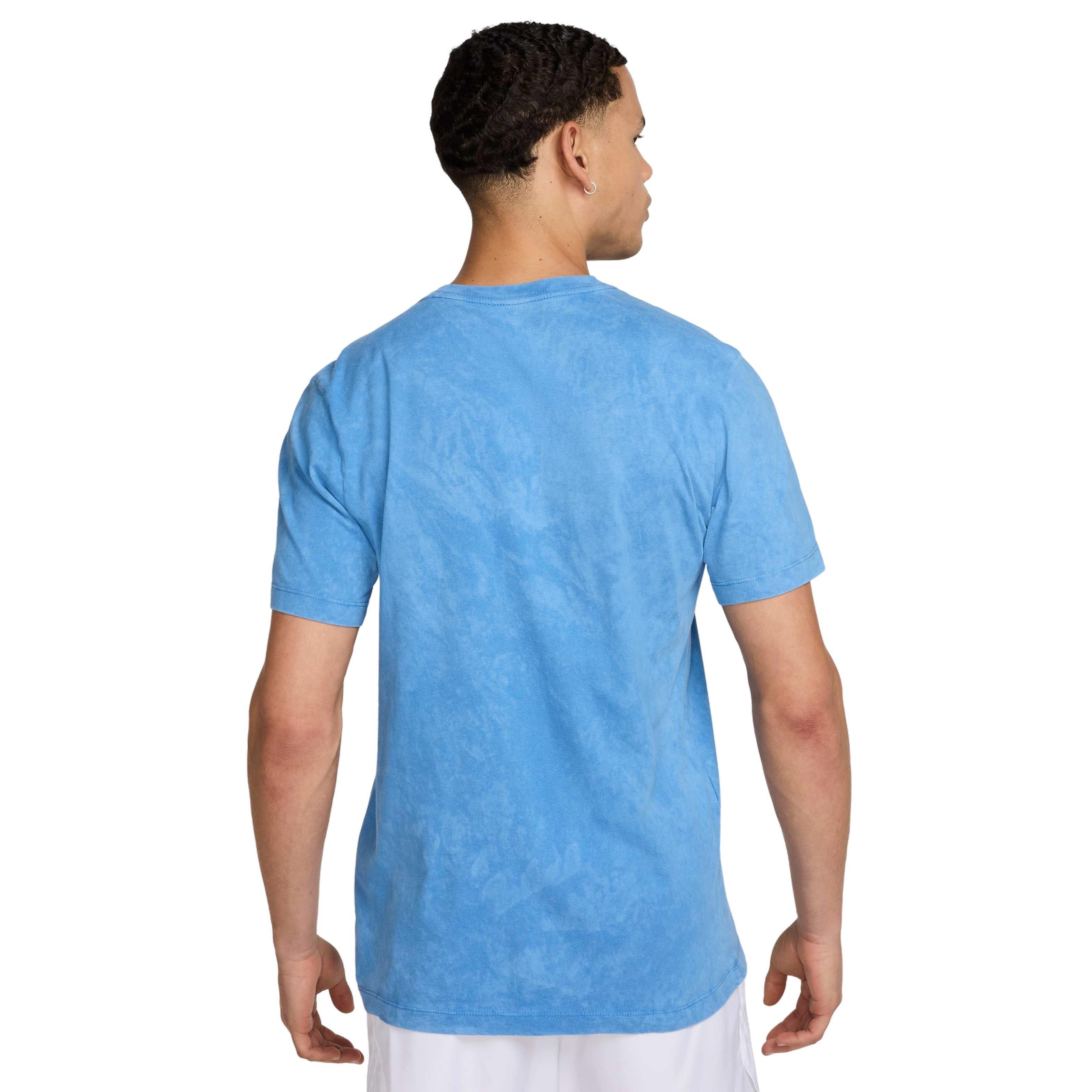 NikeCourt Men's OC Serve Tennis T-Shirt - LT BLUE Thumbnail View 2