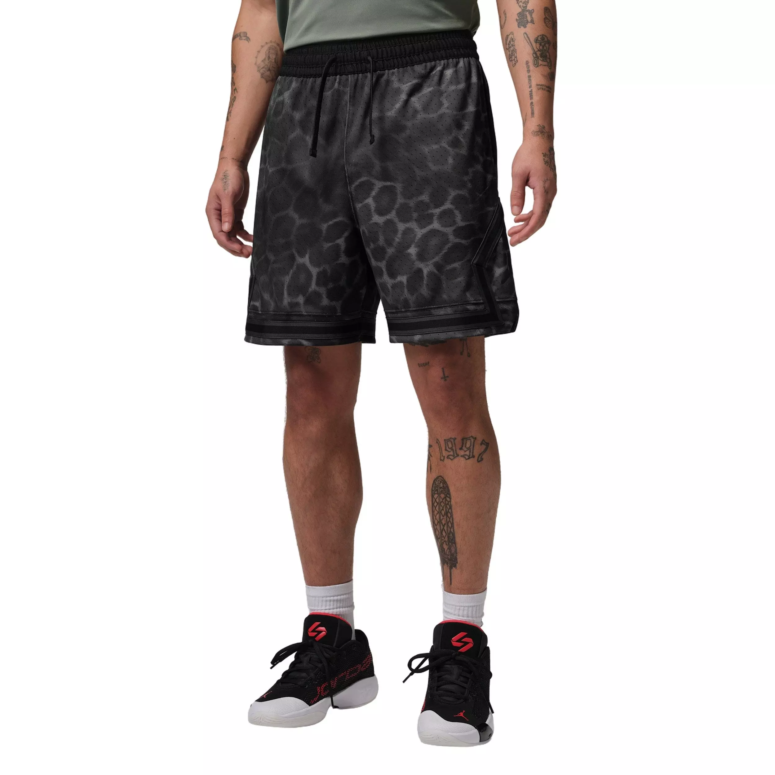 Jordan Men's Sport Dri-FIT Printed Diamond Shorts - BLACK