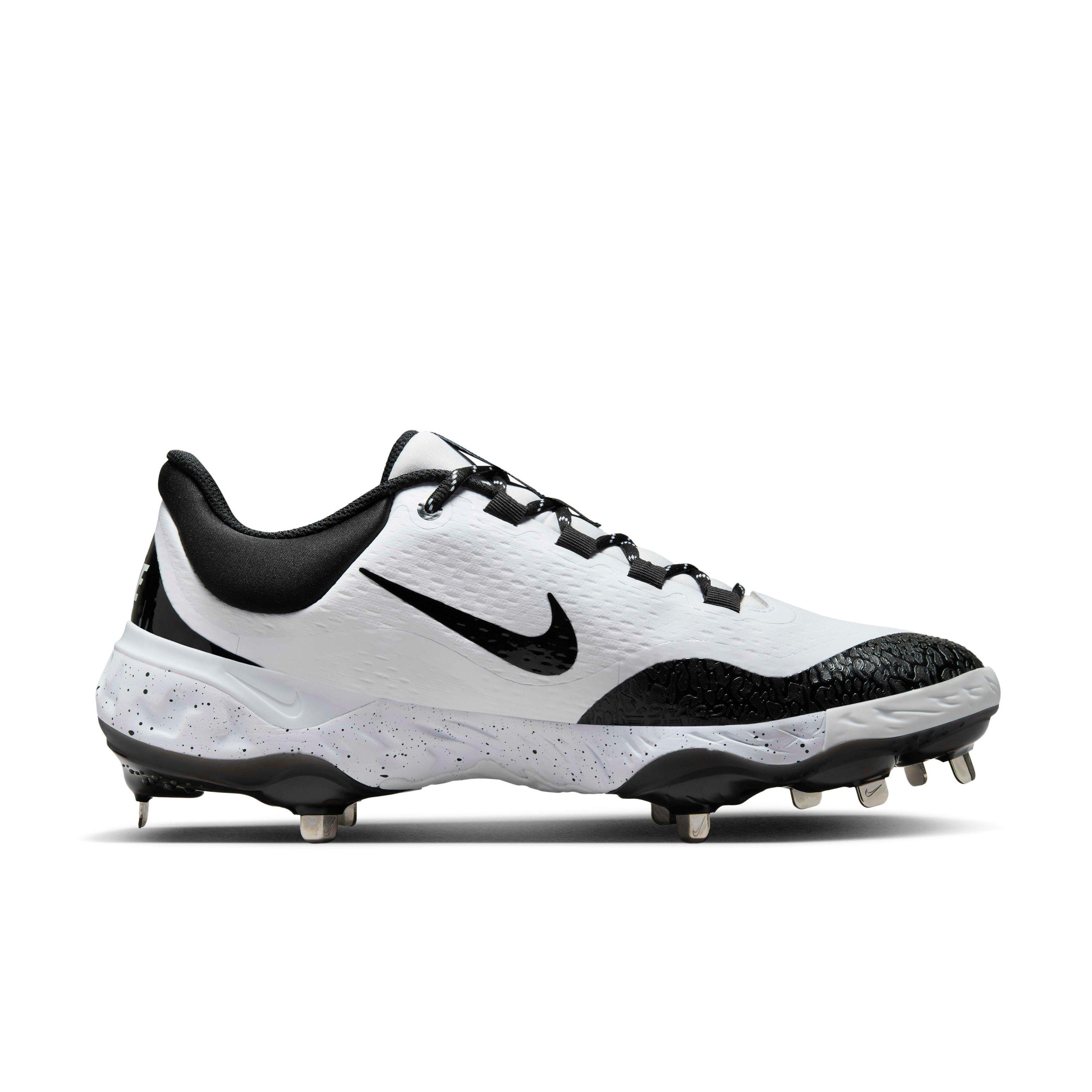 Nike Alpha Huarache Elite 4 Low "White/Black" Men's Baseball Cleat - WHITE/BLACK Thumbnail View 1