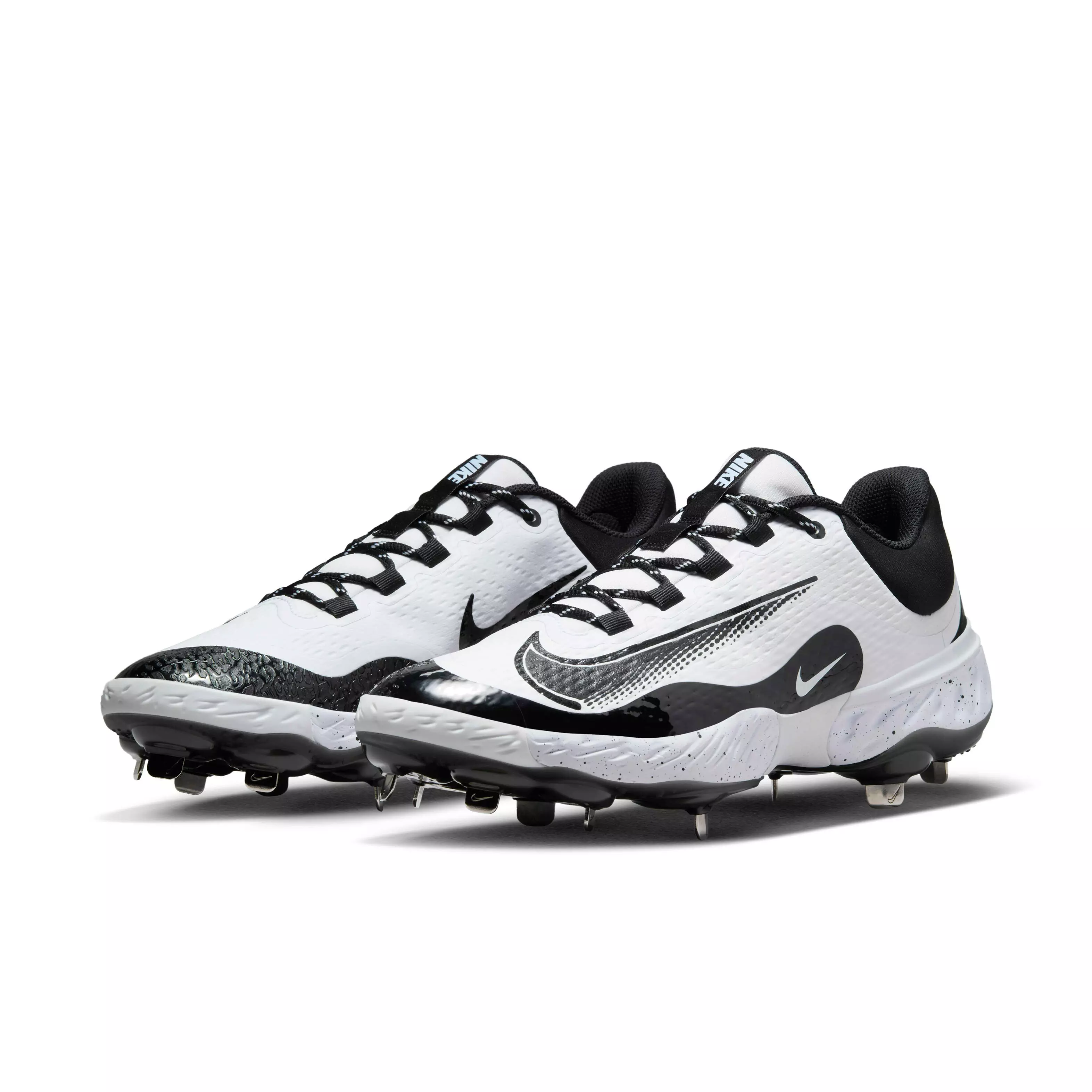 Nike Alpha Huarache Elite 4 Low MCS "White/Black" Men's Baseball Cleat - WHITE/BLACK