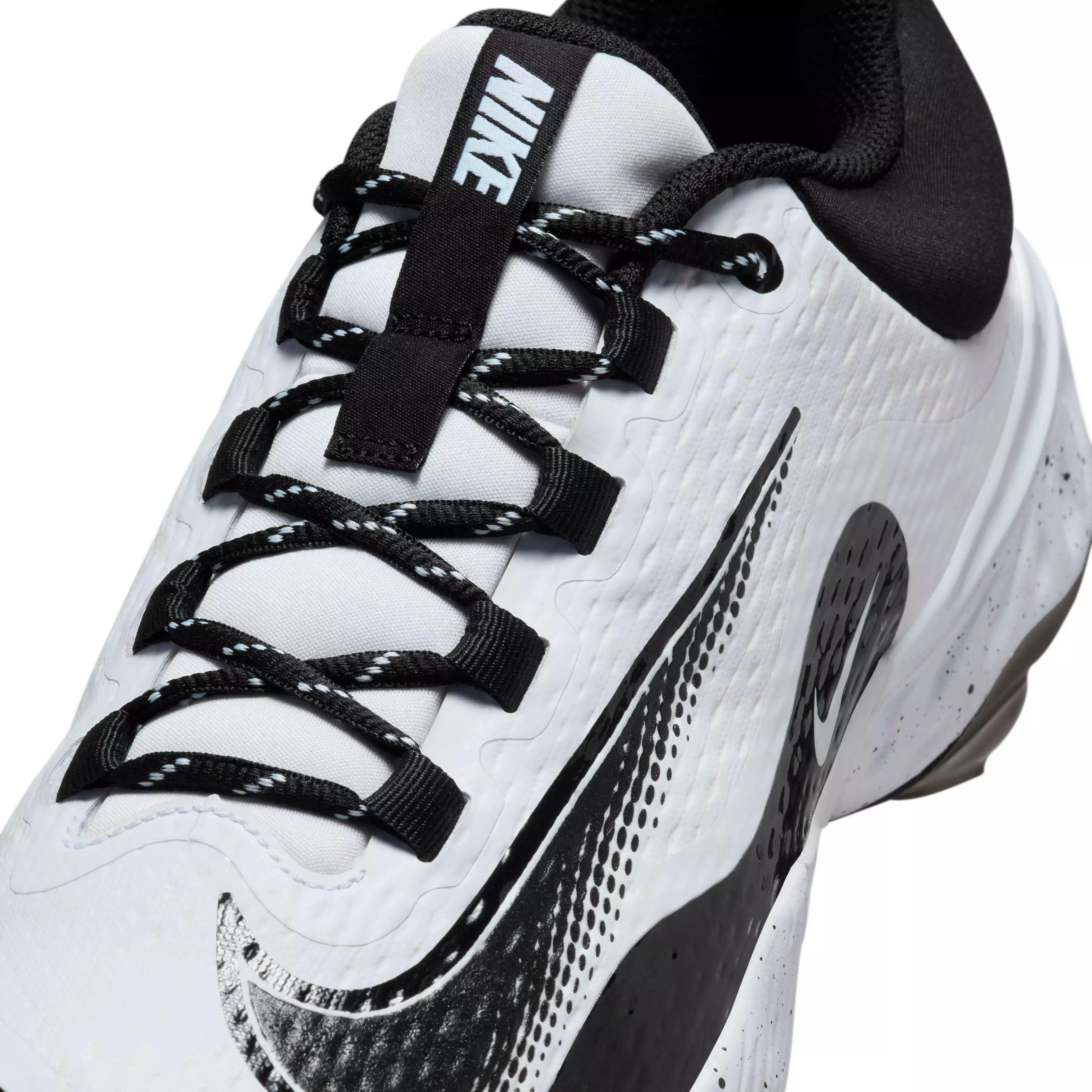 Nike Alpha Huarache Elite 4 Low "White/Black" Men's Baseball Cleat - WHITE/BLACK