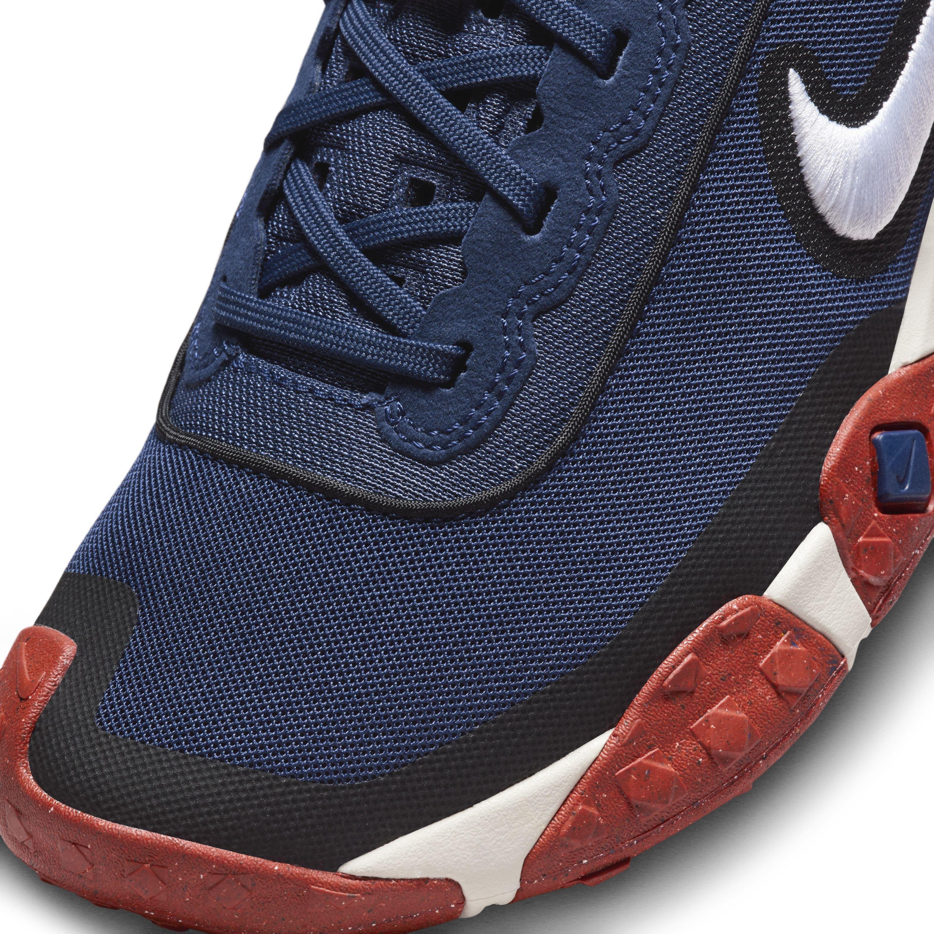 Nike Air Diamond Varsity Turf Midnight Navy/White/Light Brown/Mystic Red  Men's Baseball Shoe - Hibbett