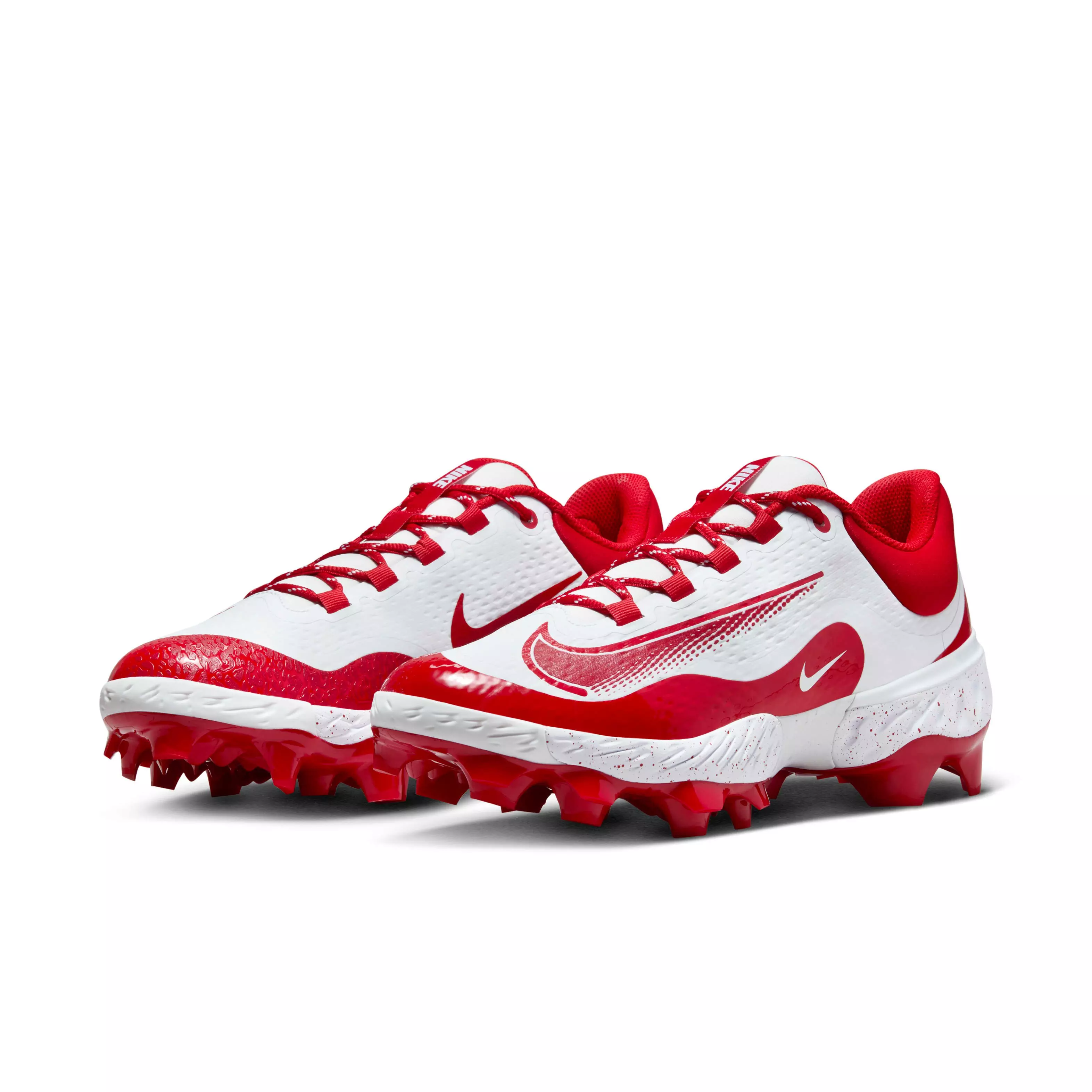 Nike Alpha Huarache Elite 4 Low MCS "White/University Red" Men's Baseball Cleat - WHITE/RED