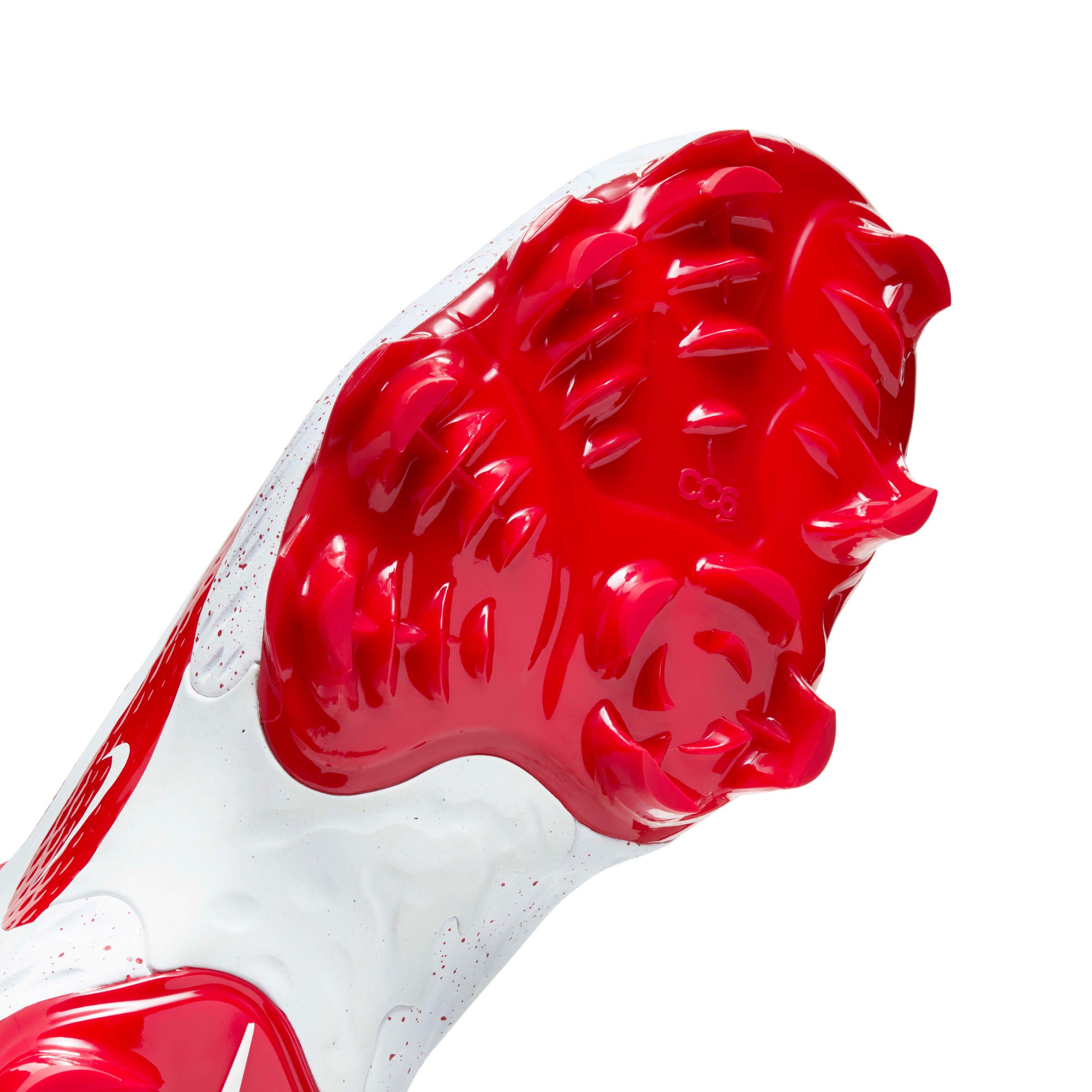 Nike Alpha Huarache Elite 4 Low MCS "White/University Red" Men's Baseball Cleat - WHITE/RED Thumbnail View 7