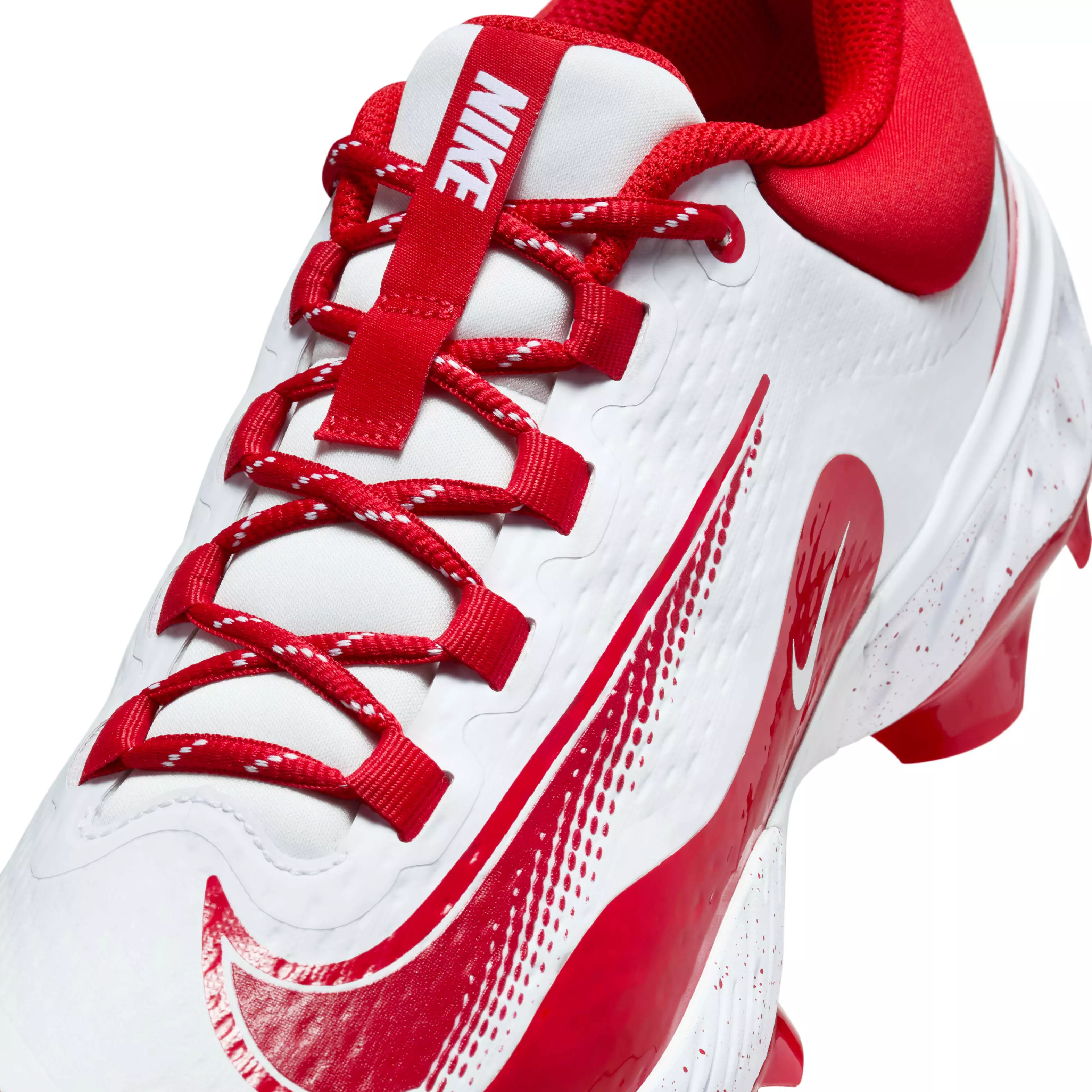 Nike Alpha Huarache Elite 4 Low MCS "White/University Red" Men's Baseball Cleat - WHITE/RED