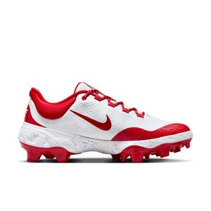 Nike Alpha Huarache Elite 4 Low MCS "White/University Red" Men's Baseball Cleat