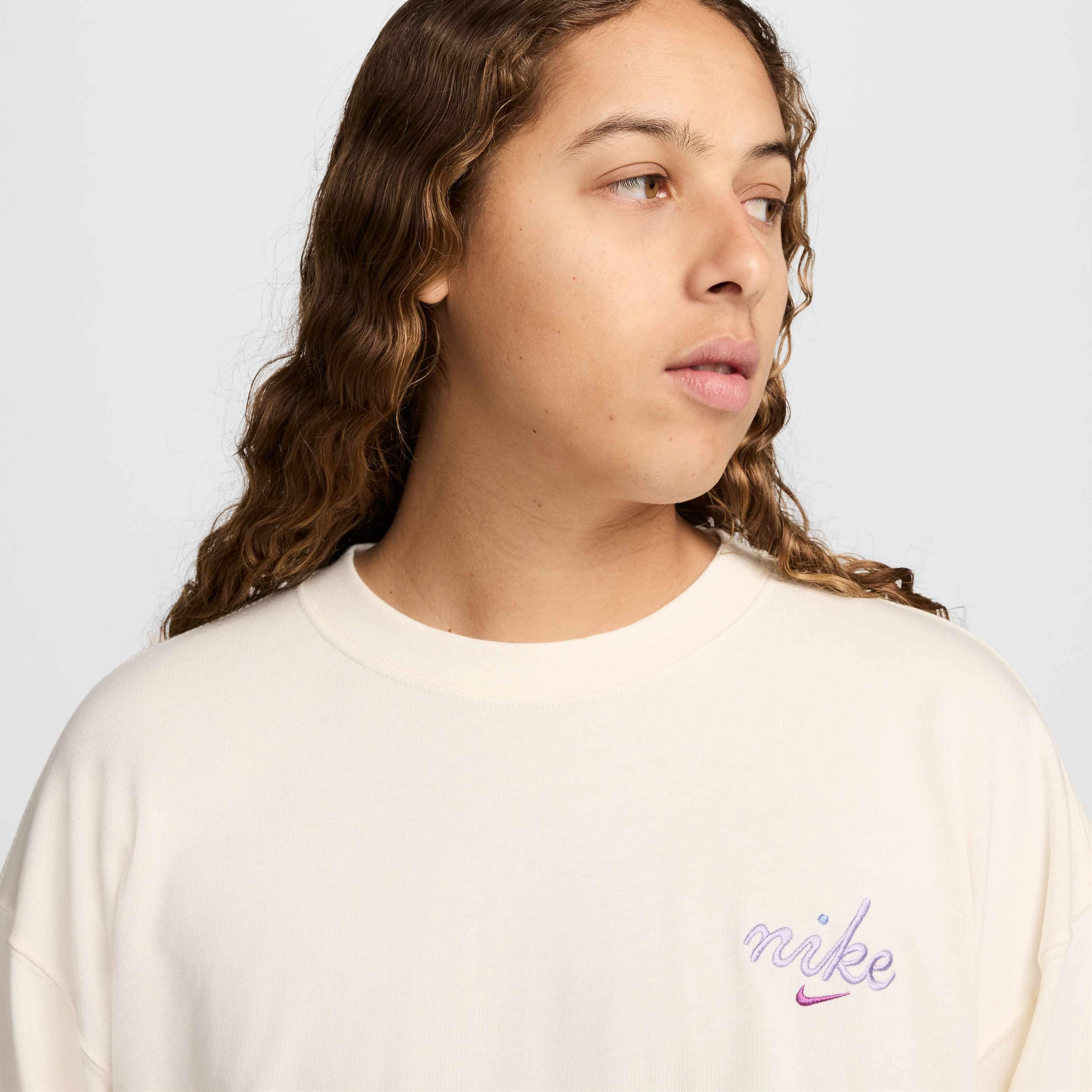 Nike Unisex Sportswear Long-Sleeved Max90 LBR Craft T-Shirt - WHITE Thumbnail View 3