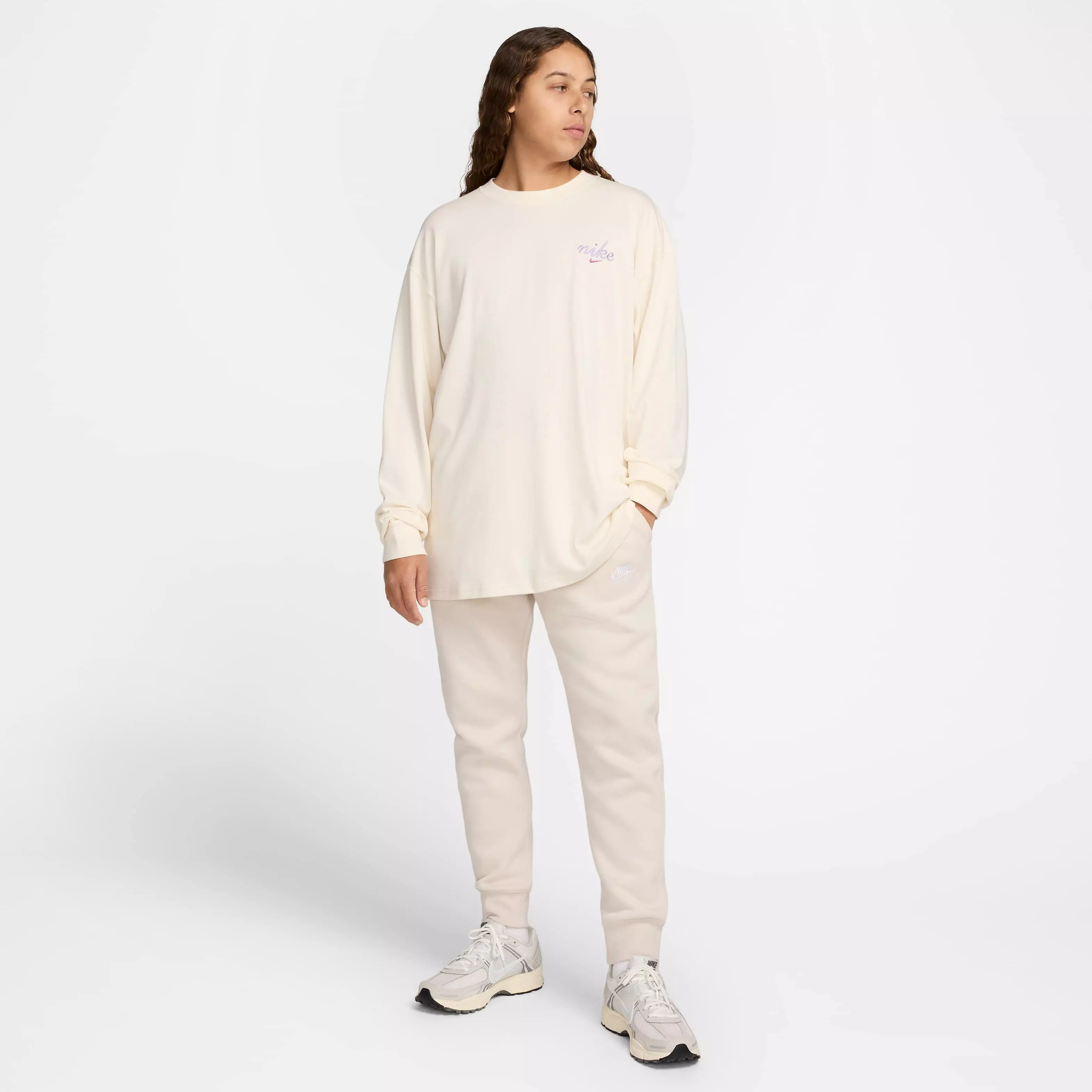 Nike Unisex Sportswear Long-Sleeved Max90 LBR Craft T-Shirt - WHITE
