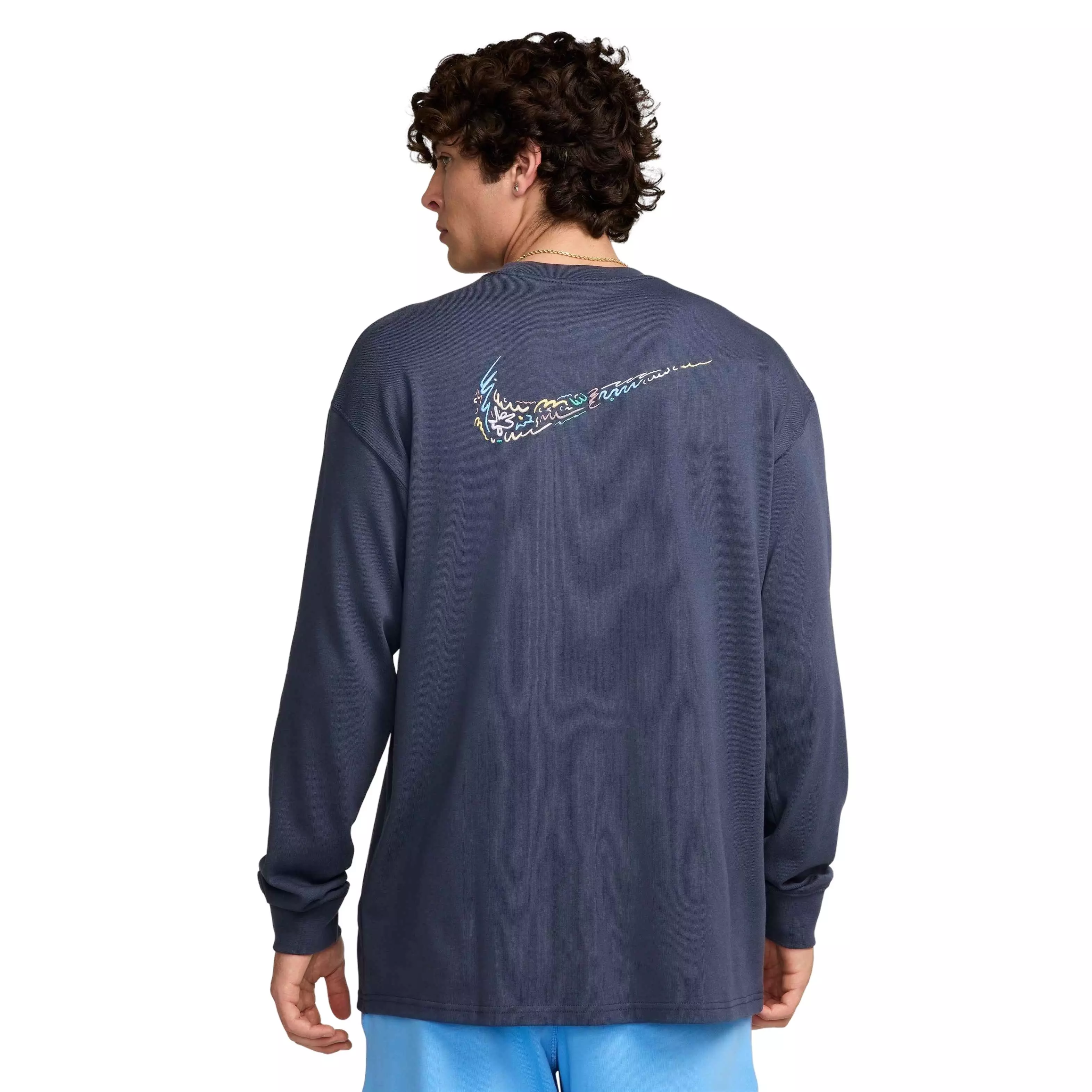 Nike Unisex Sportswear Long-Sleeved Max90 LBR Craft T-Shirt - DK BLUE