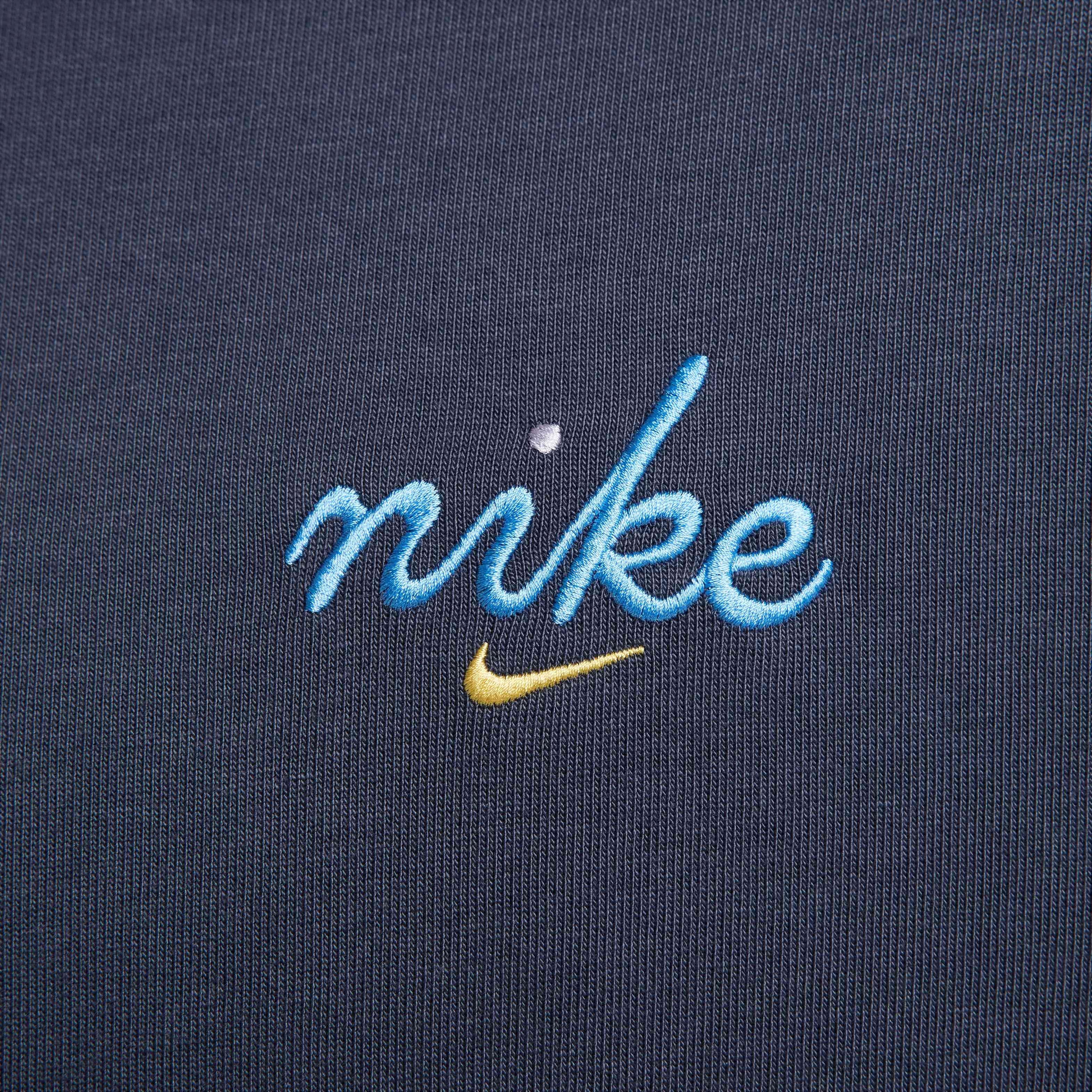 Nike Unisex Sportswear Long-Sleeved Max90 LBR Craft T-Shirt - DK BLUE Thumbnail View 4
