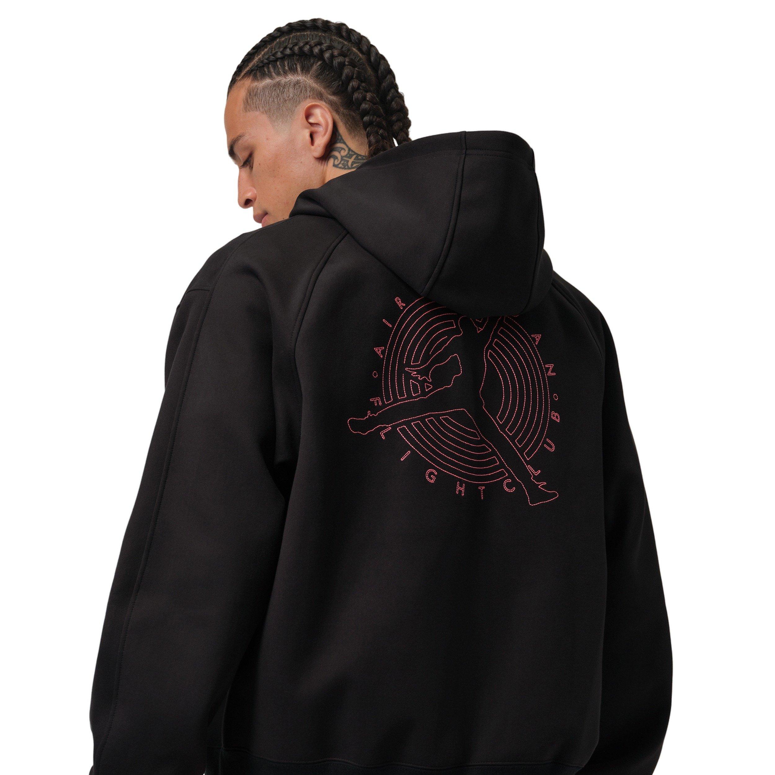 Jordan Men's Flight Club Fleece Full-Zip Knit Jacket - BLACK Thumbnail View 2