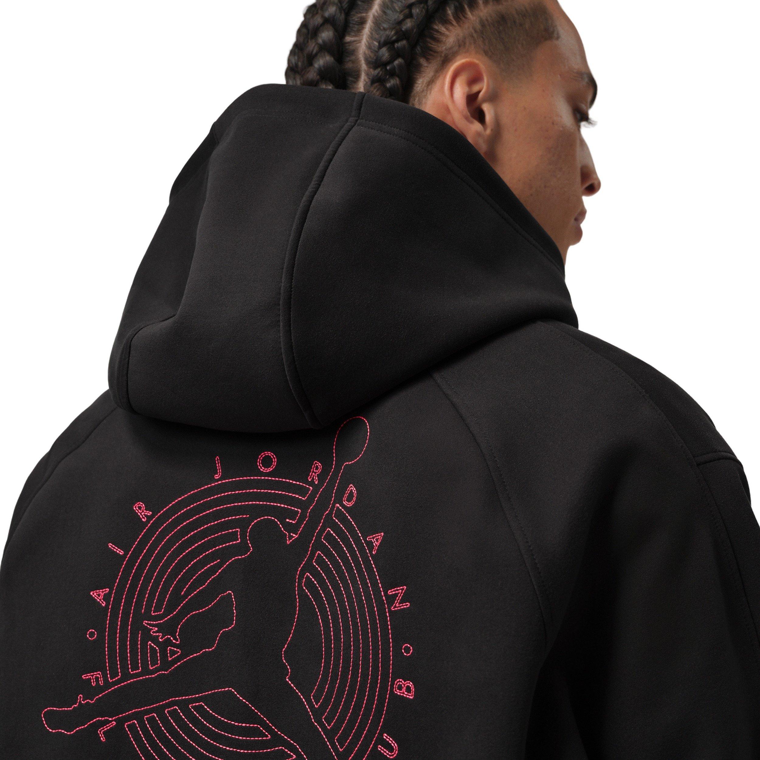 Jordan Men's Flight Club Fleece Full-Zip Knit Jacket - BLACK Thumbnail View 7