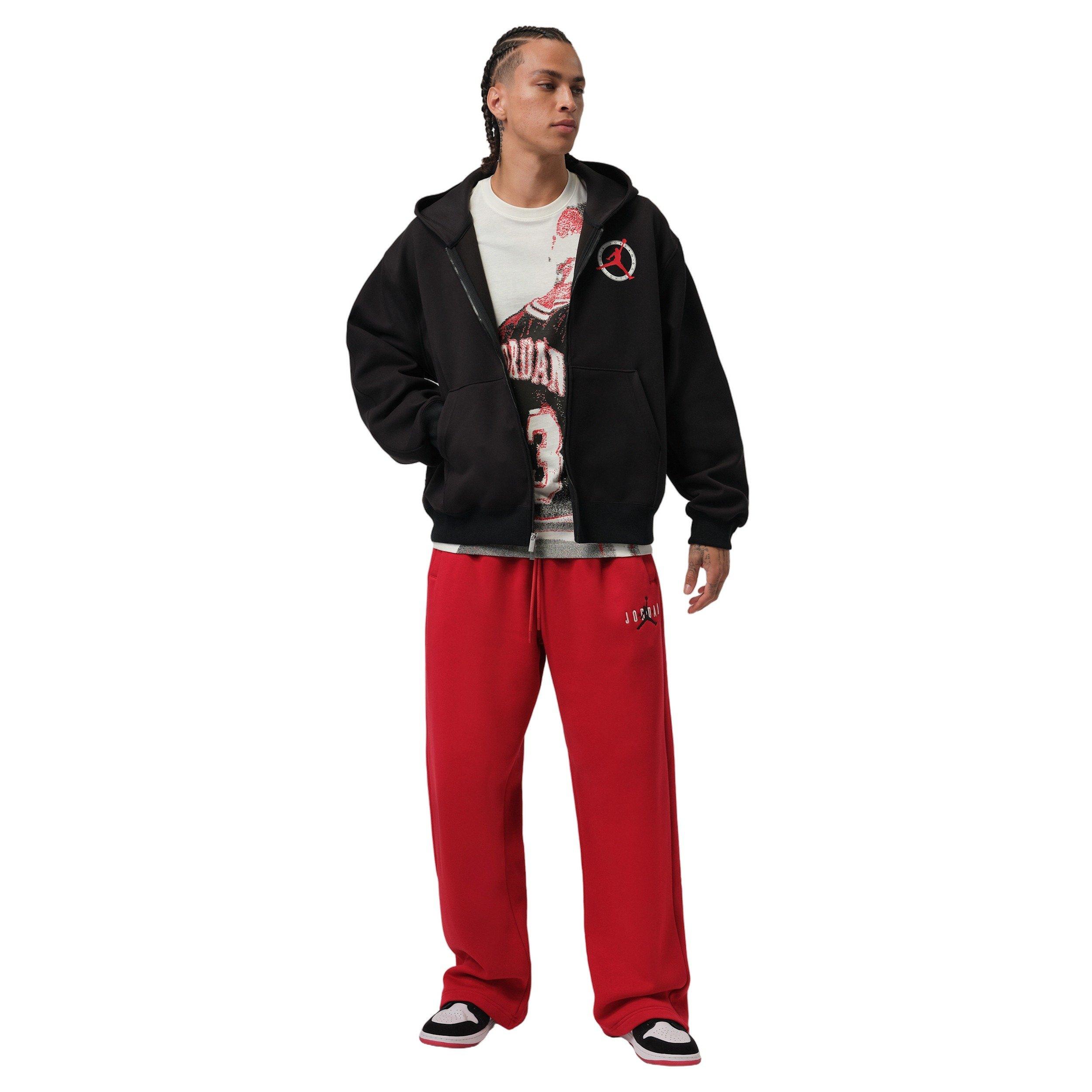 Jordan Men's Flight Club Fleece Full-Zip Knit Jacket - BLACK Thumbnail View 8