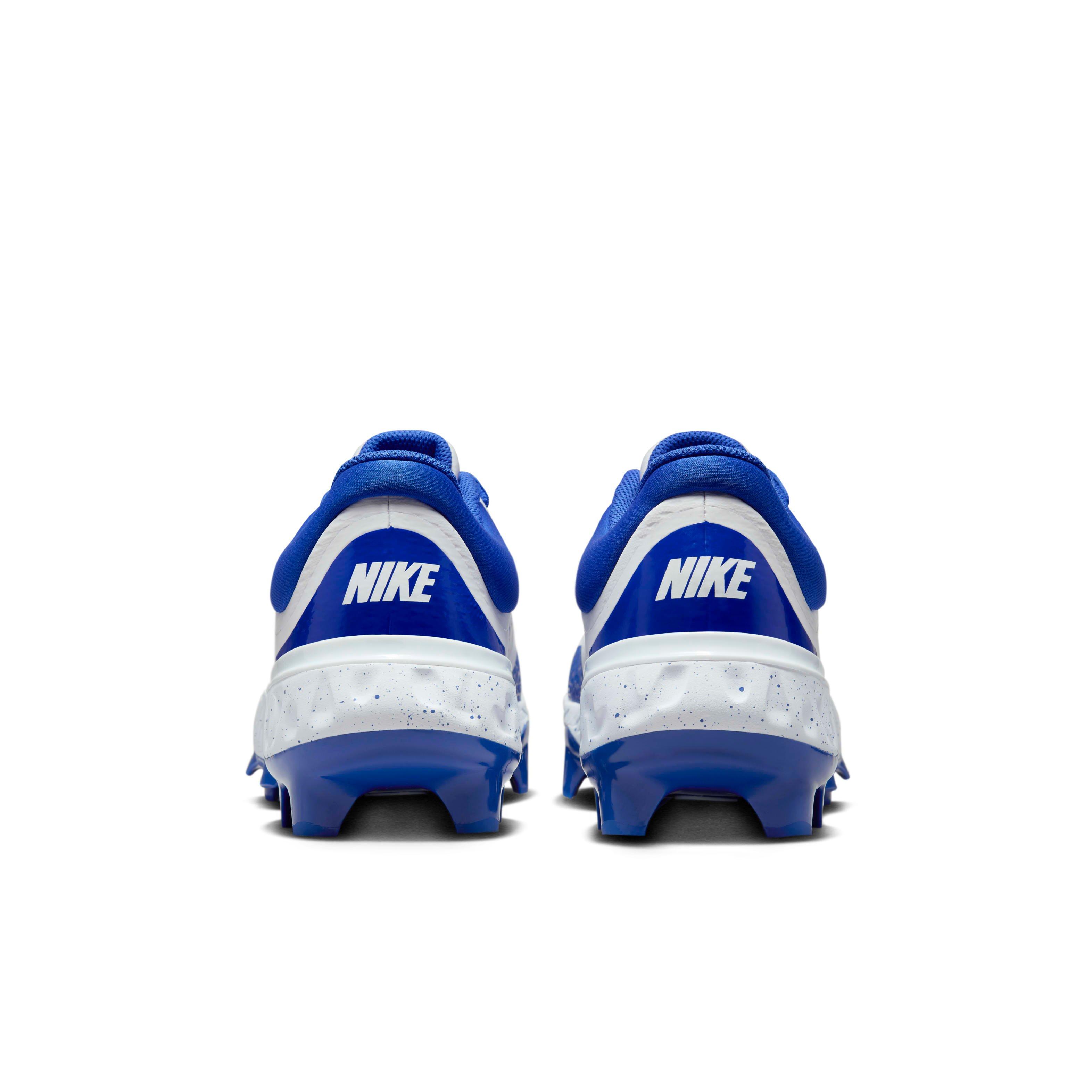 Nike Alpha Huarache Elite 4 Low MCS "White/Hyper Royal" Men's Baseball Cleat - WHITE/ROYAL Thumbnail View 5