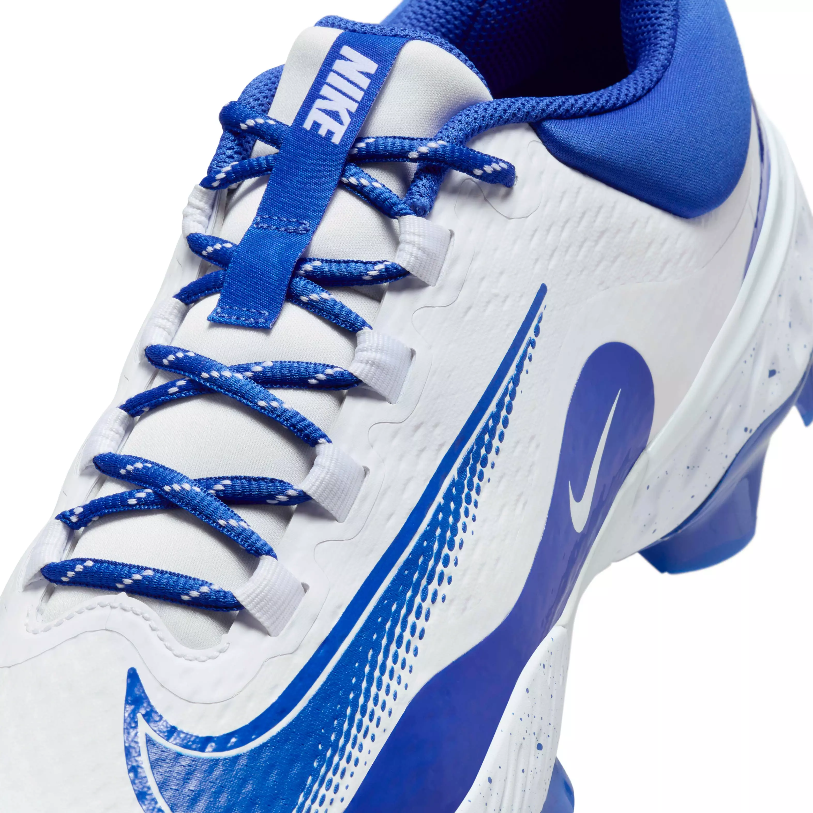 Nike Alpha Huarache Elite 4 Low MCS "White/Hyper Royal" Men's Baseball Cleat - WHITE/ROYAL