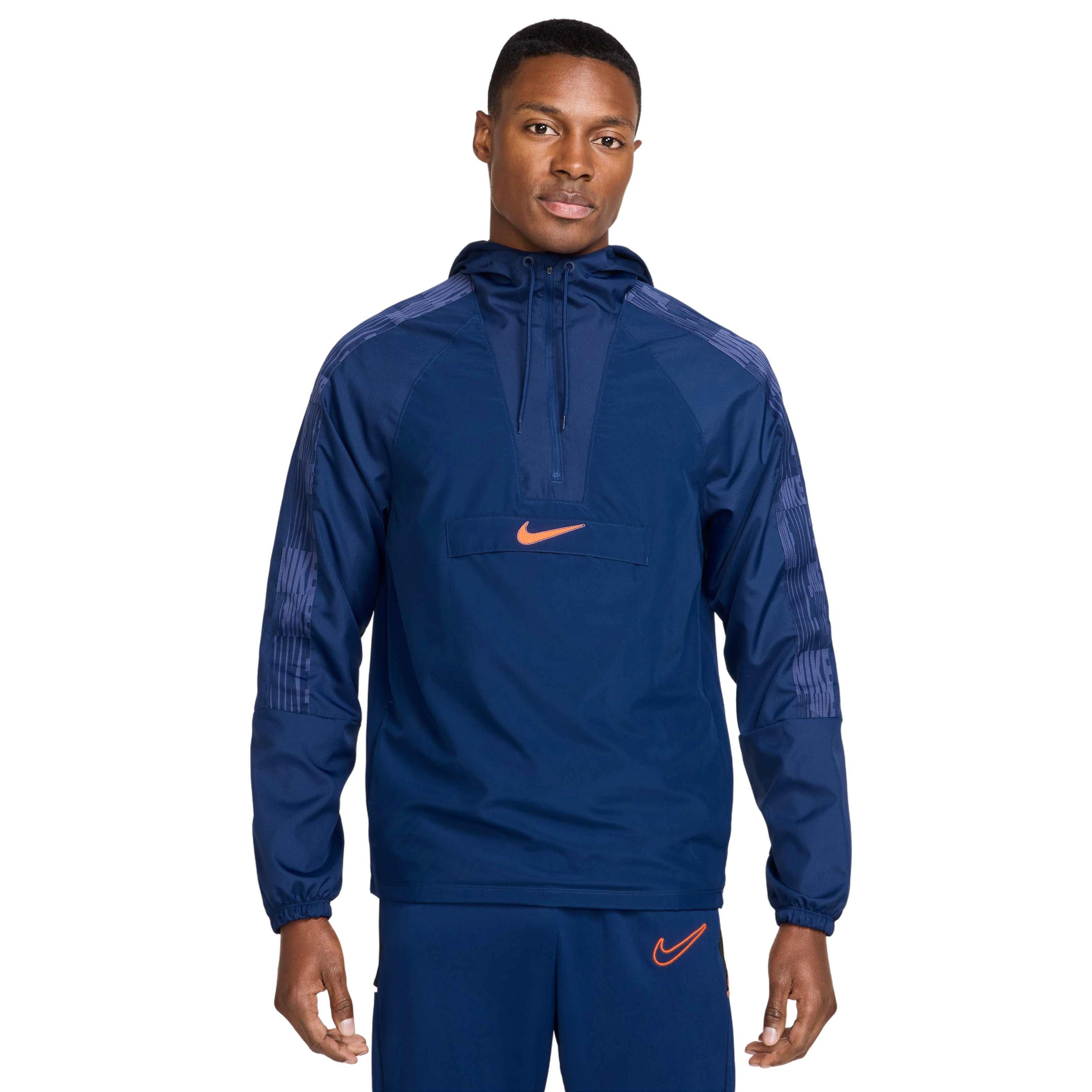 Nike Men's Academy+ Repel Soccer Anorak Jacket - BLUE Thumbnail View 1