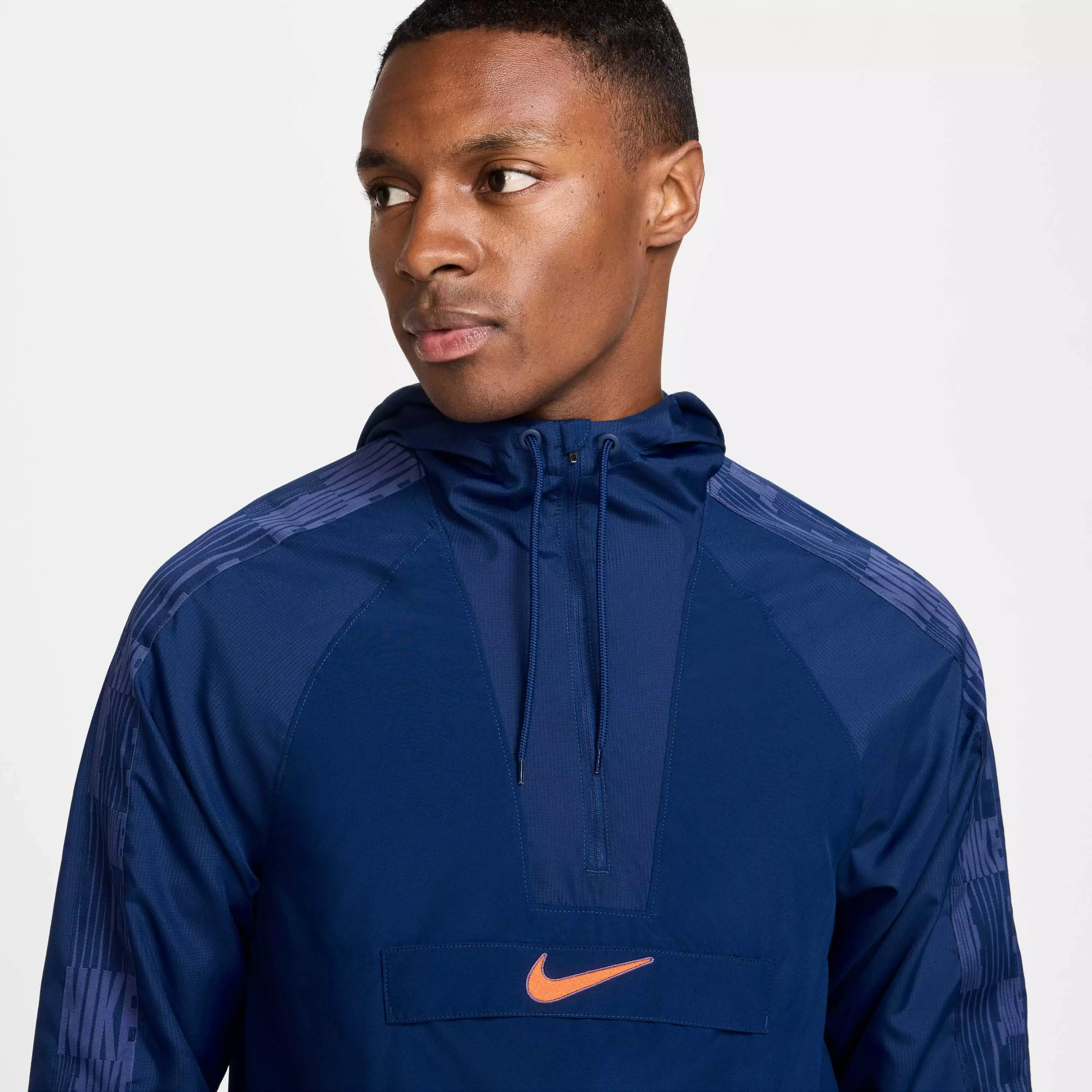 Nike Men's Academy+ Repel Soccer Anorak Jacket - BLUE